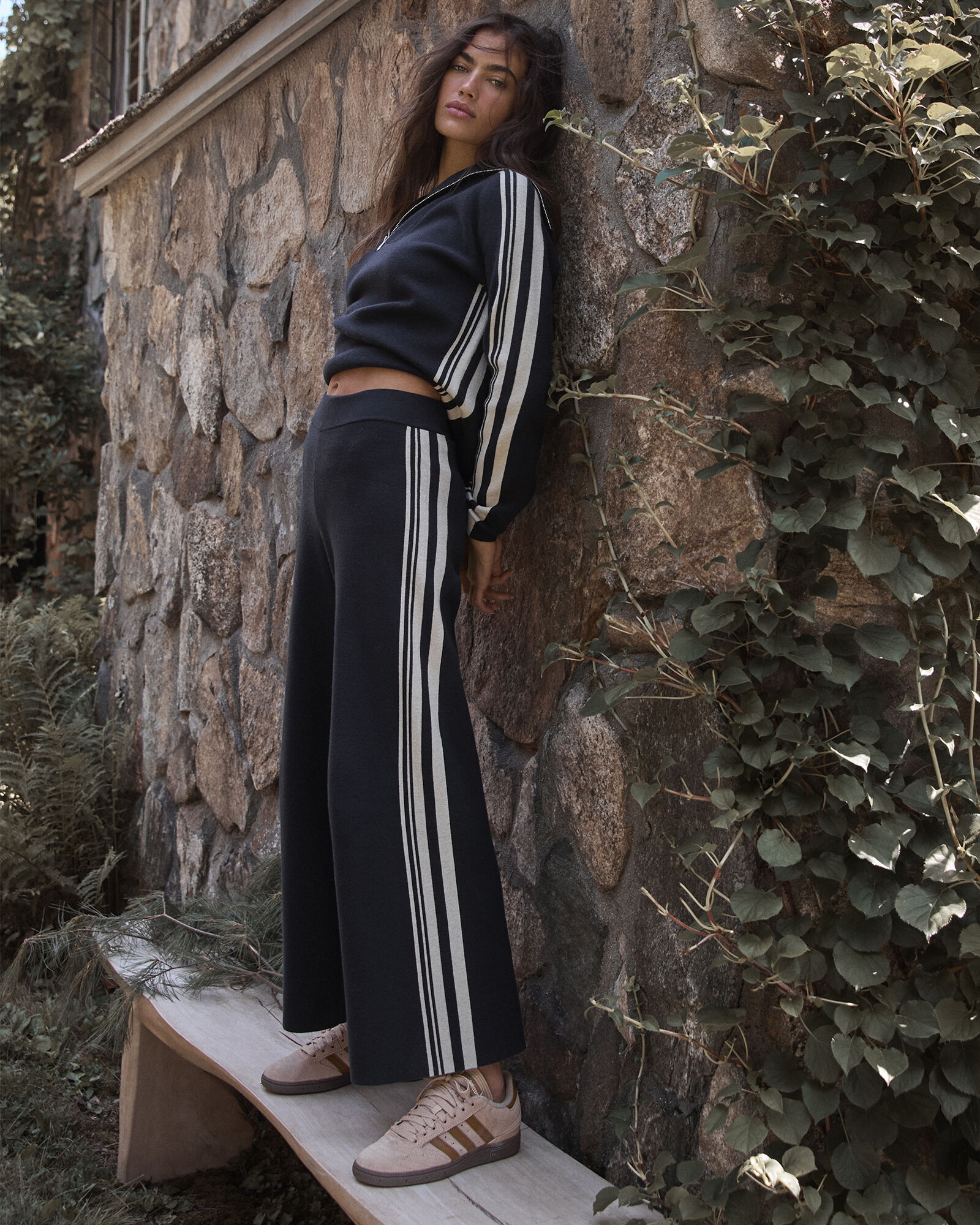 Sporty Stripe Straight Leg Pants