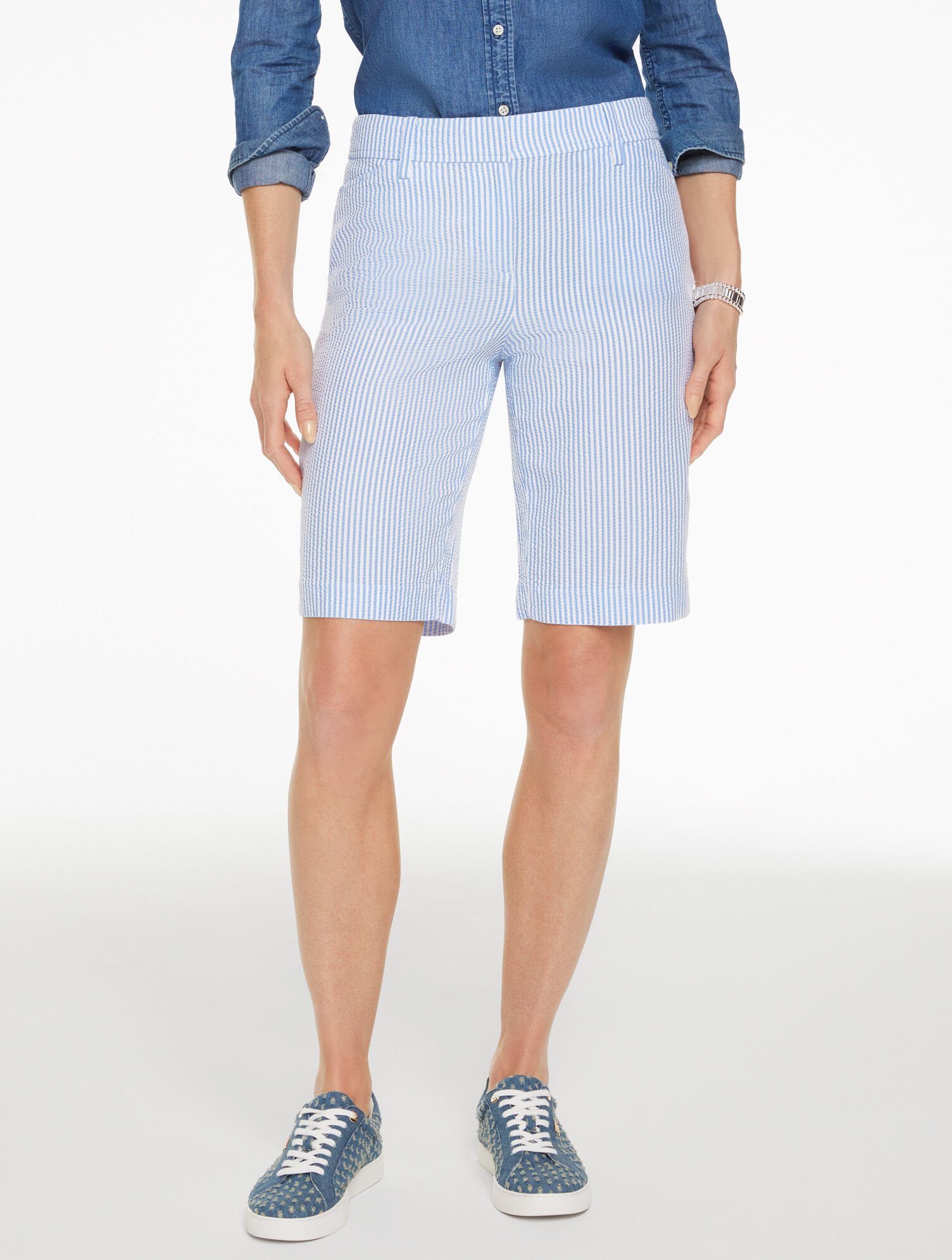 Perfect Shorts - Seersucker - 10&rdquo;