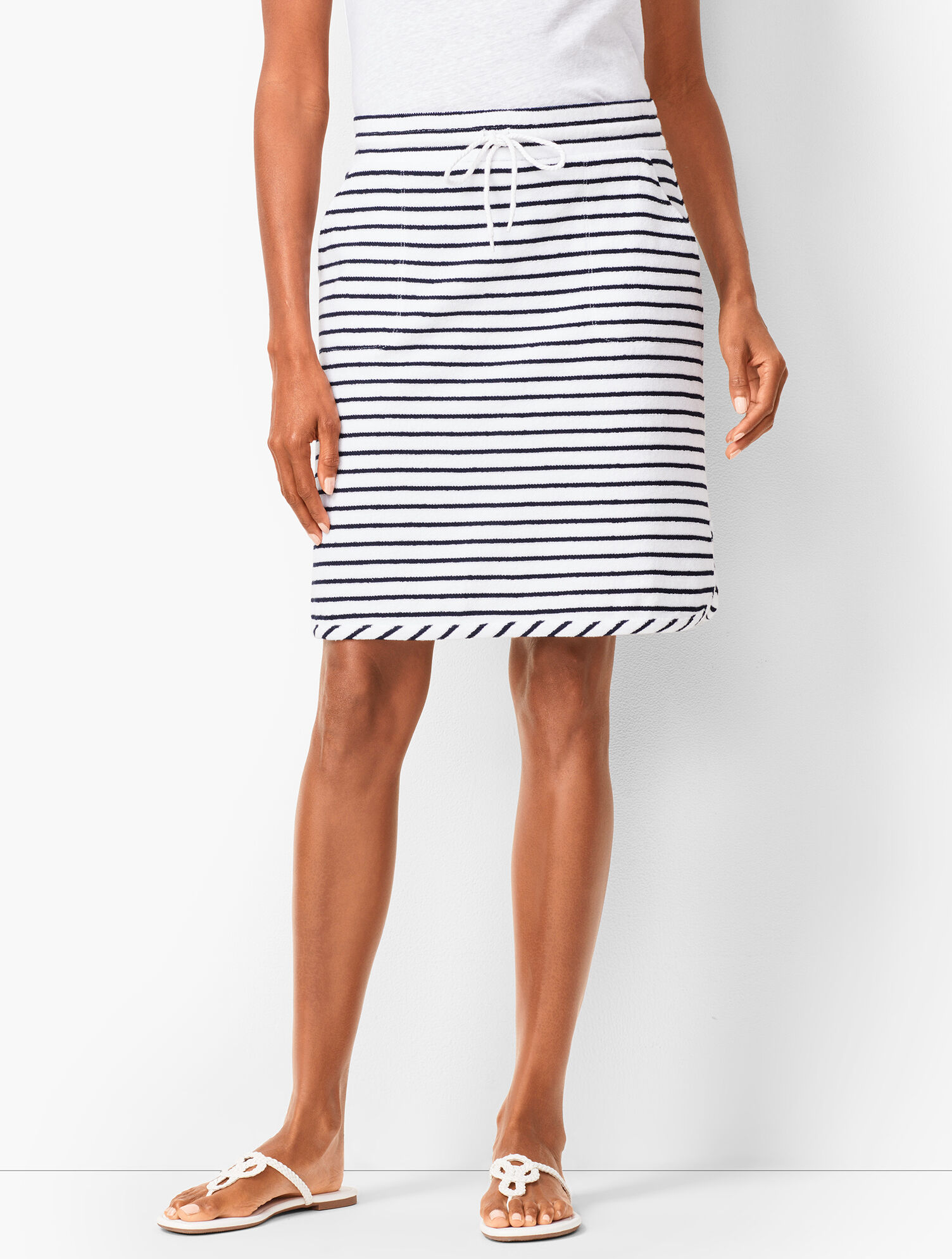 Stripe Loop-Terry Beach Skirt