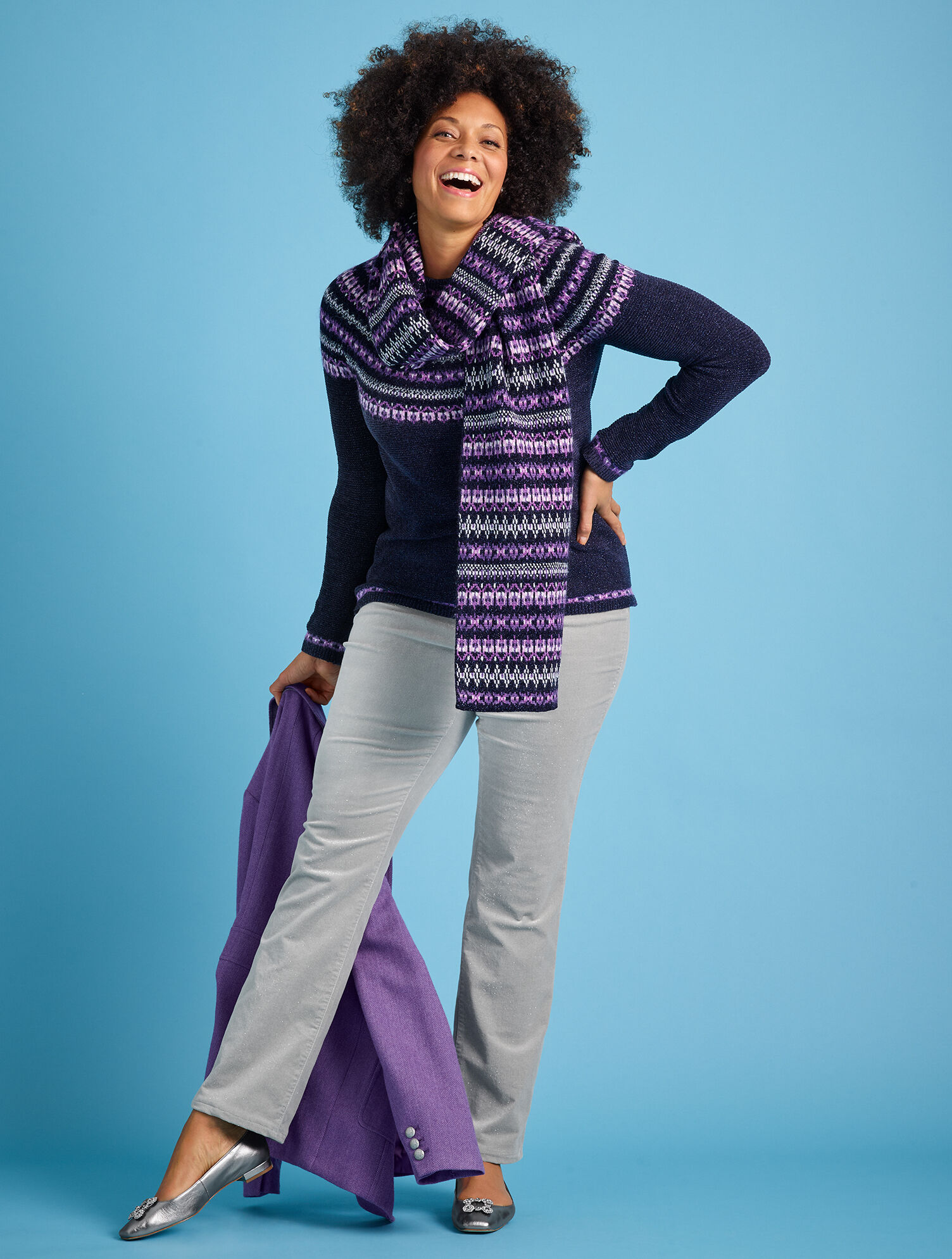 Cheerful Fair Isle Scarf | Talbots