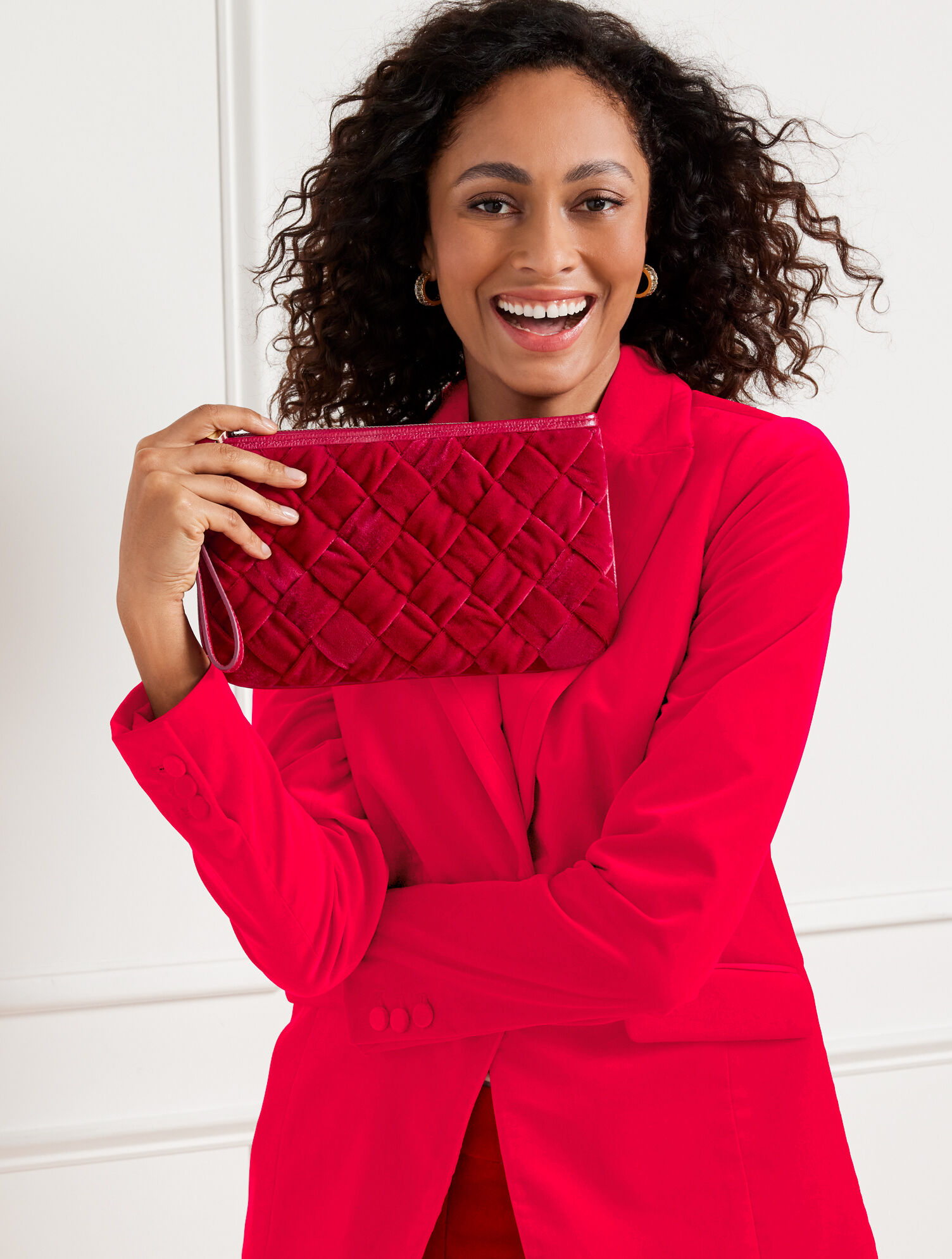 Woven Velvet Wristlet