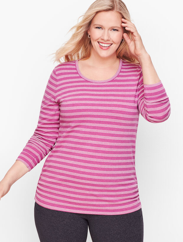 Ruched Side Stripe Tee