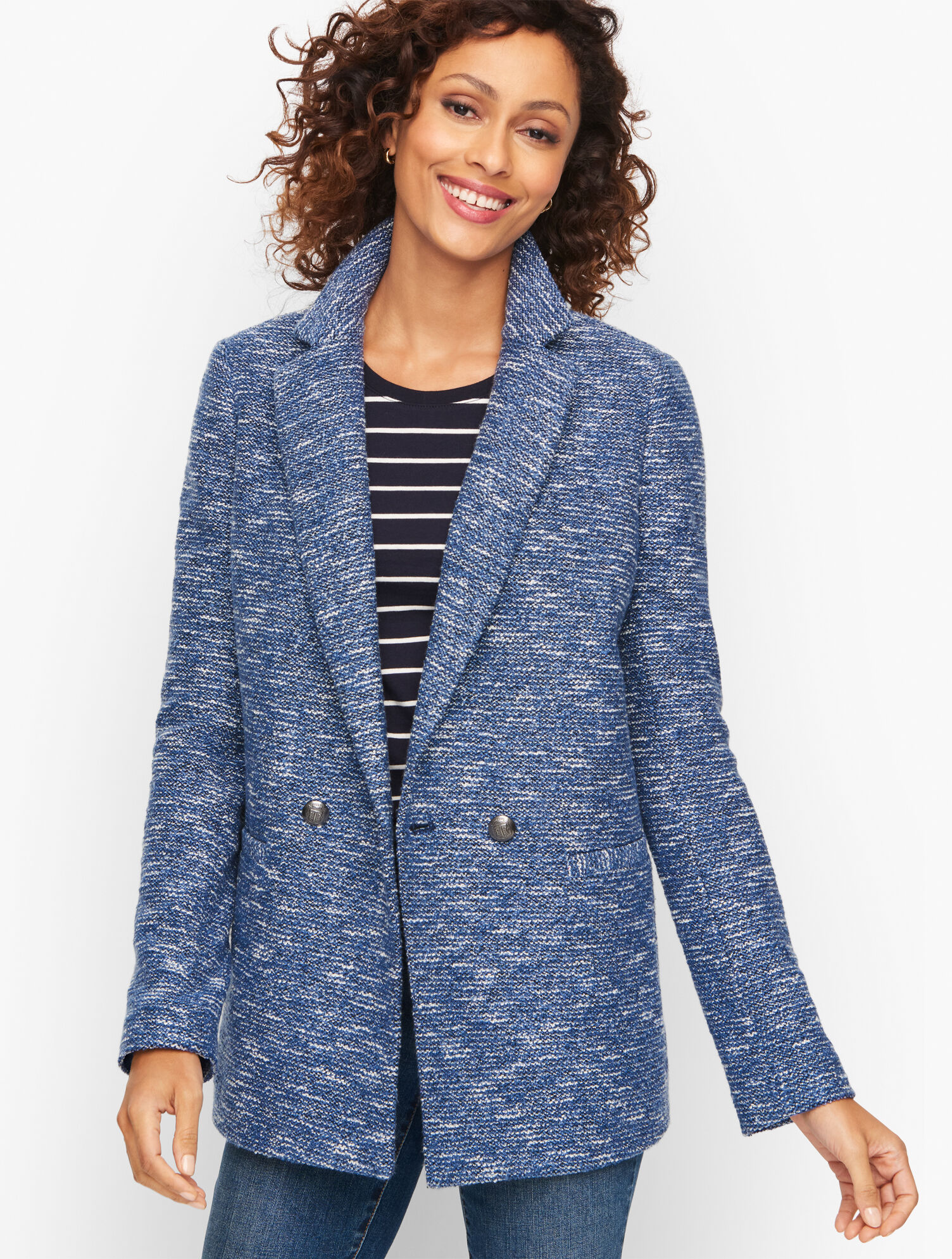 Tweed Double Breasted Blazer | Talbots