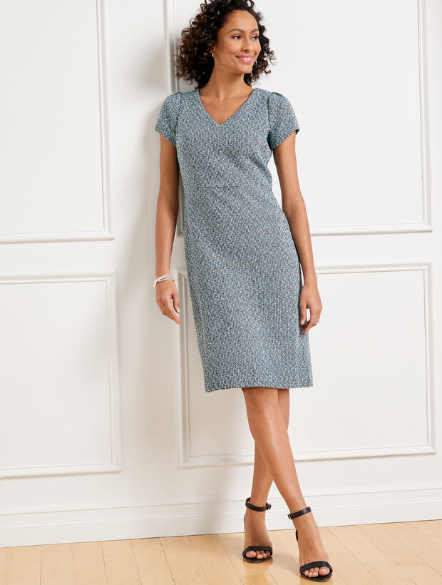 Spring Tweed A-Line Dress
