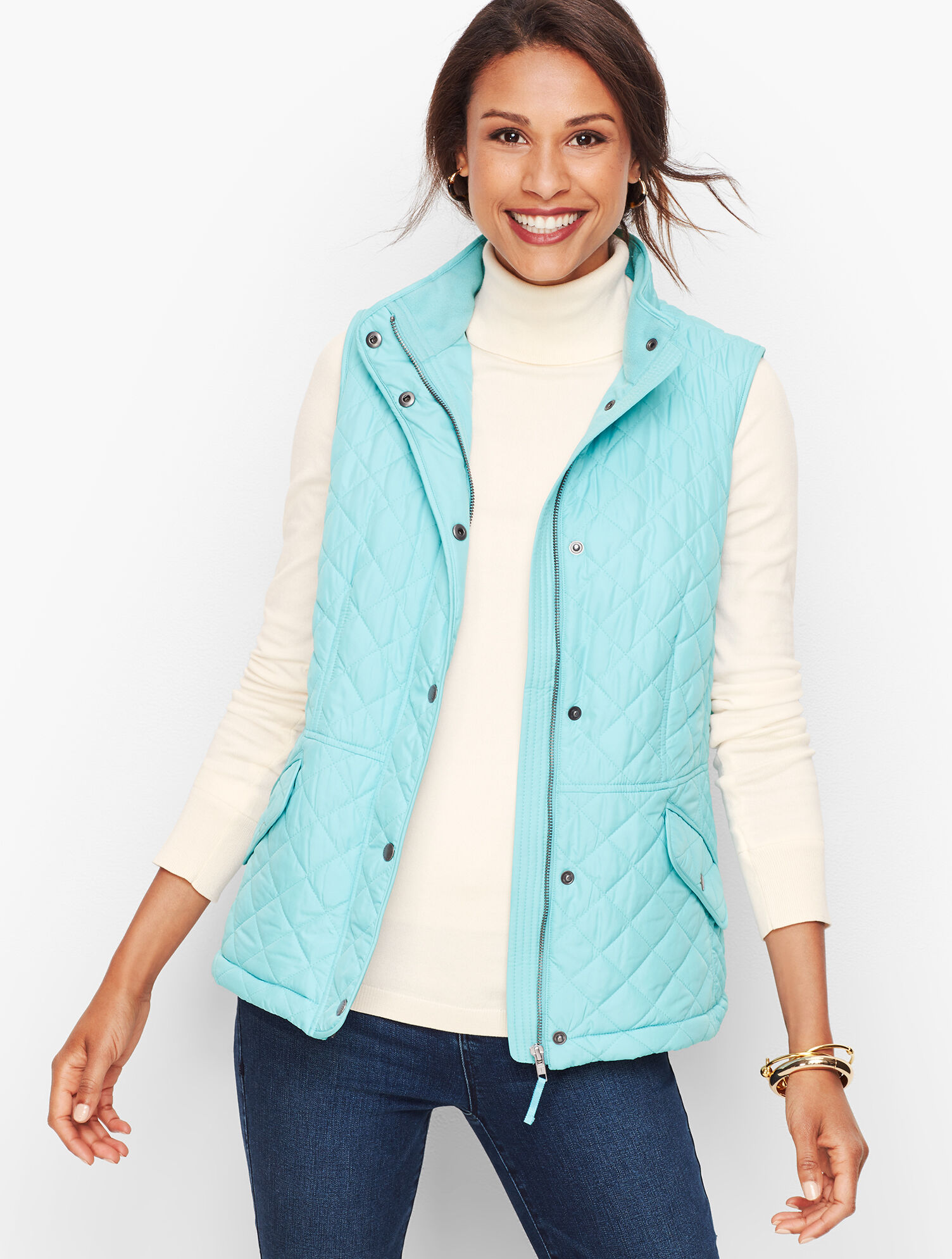 Fleece Lined Quilted Vest | Talbots