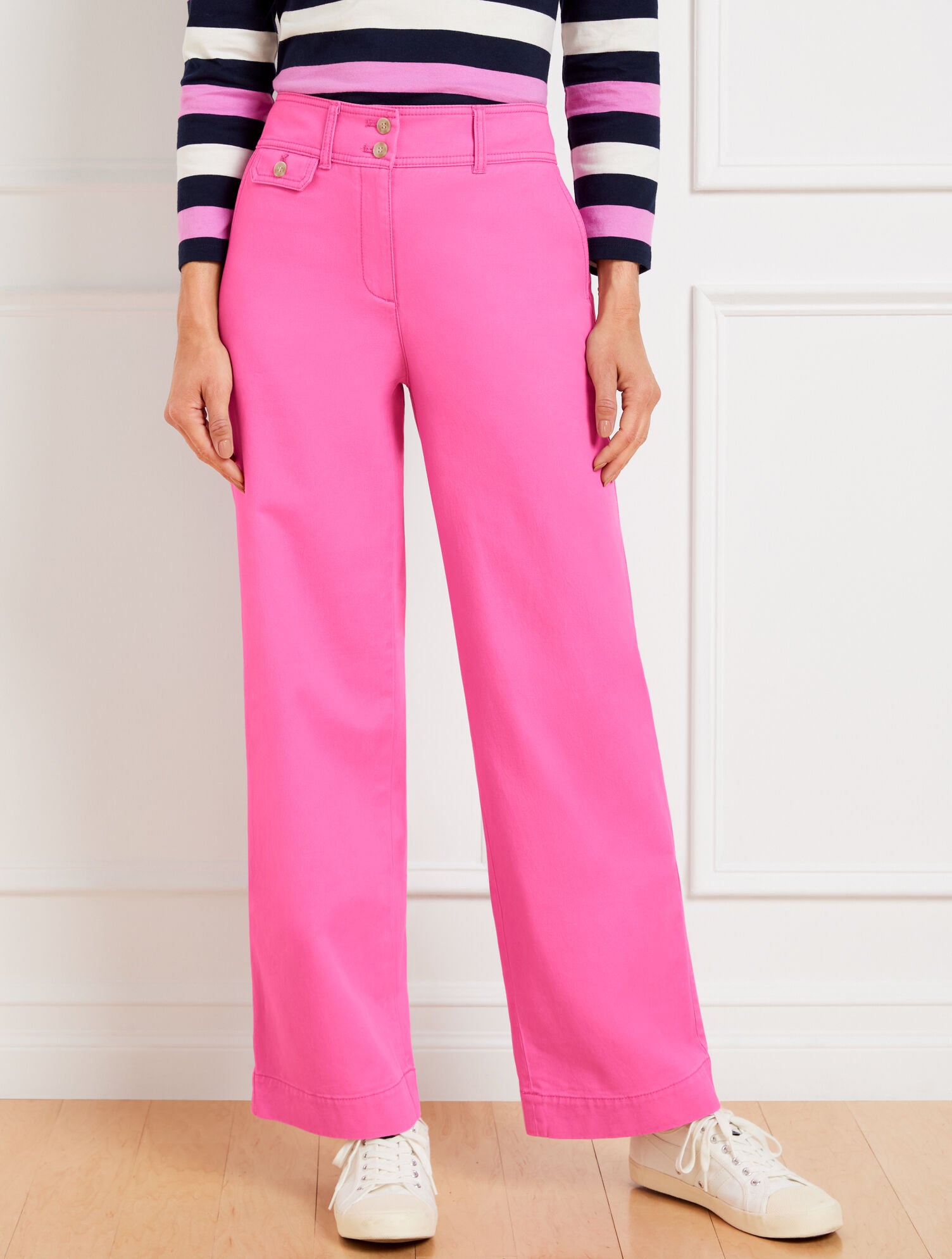 Pantalon Talbots Petit Taille Rayé Multicolore Stretch - TJ42 - Très Bon état