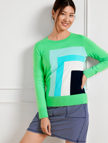Coolmax&reg; Cubist Crewneck Sweater