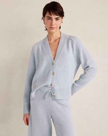 Cashmere Saddle Shoulder Cardigan