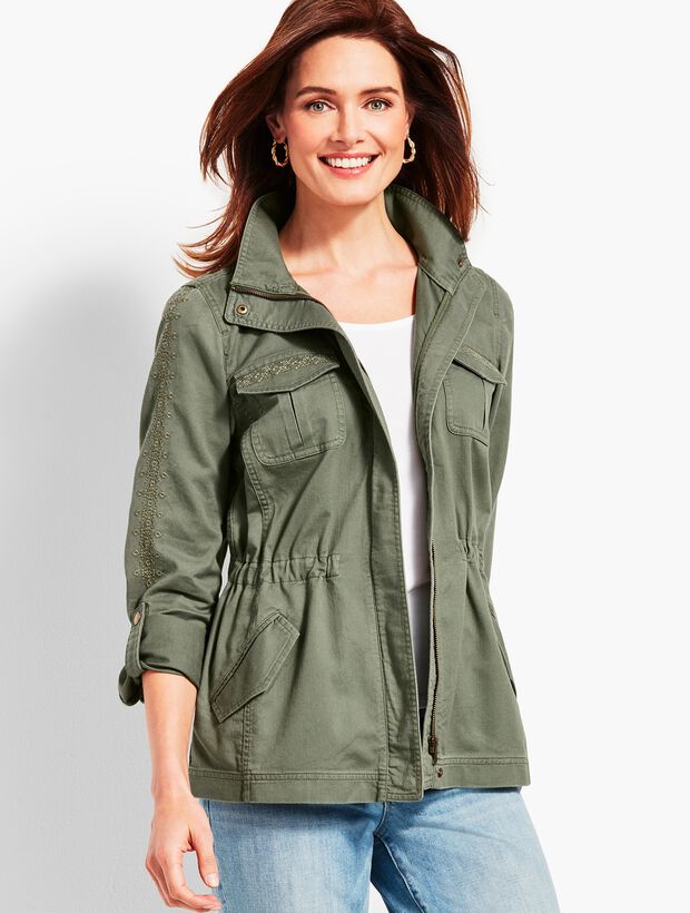 Casual Cotton Embroidered Safari Jacket