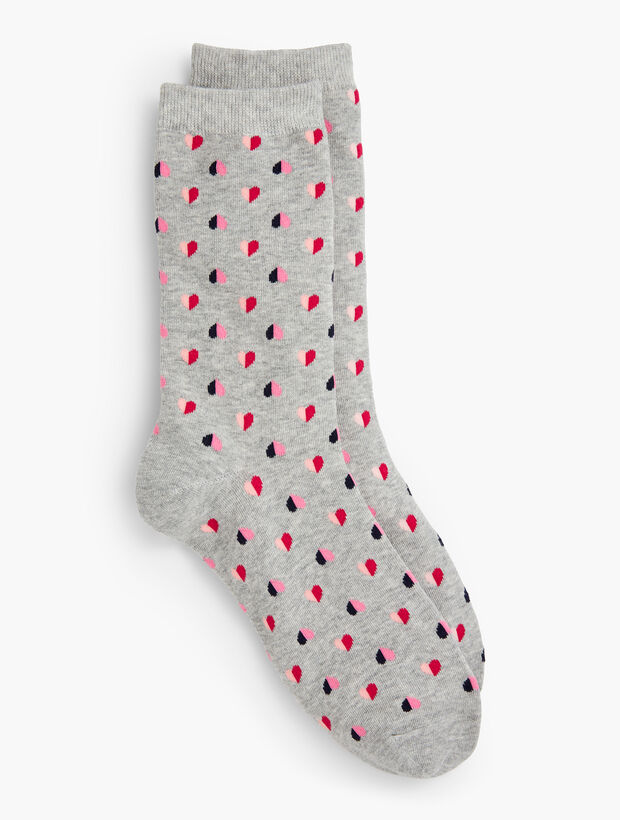 Heart-Print Trouser Socks