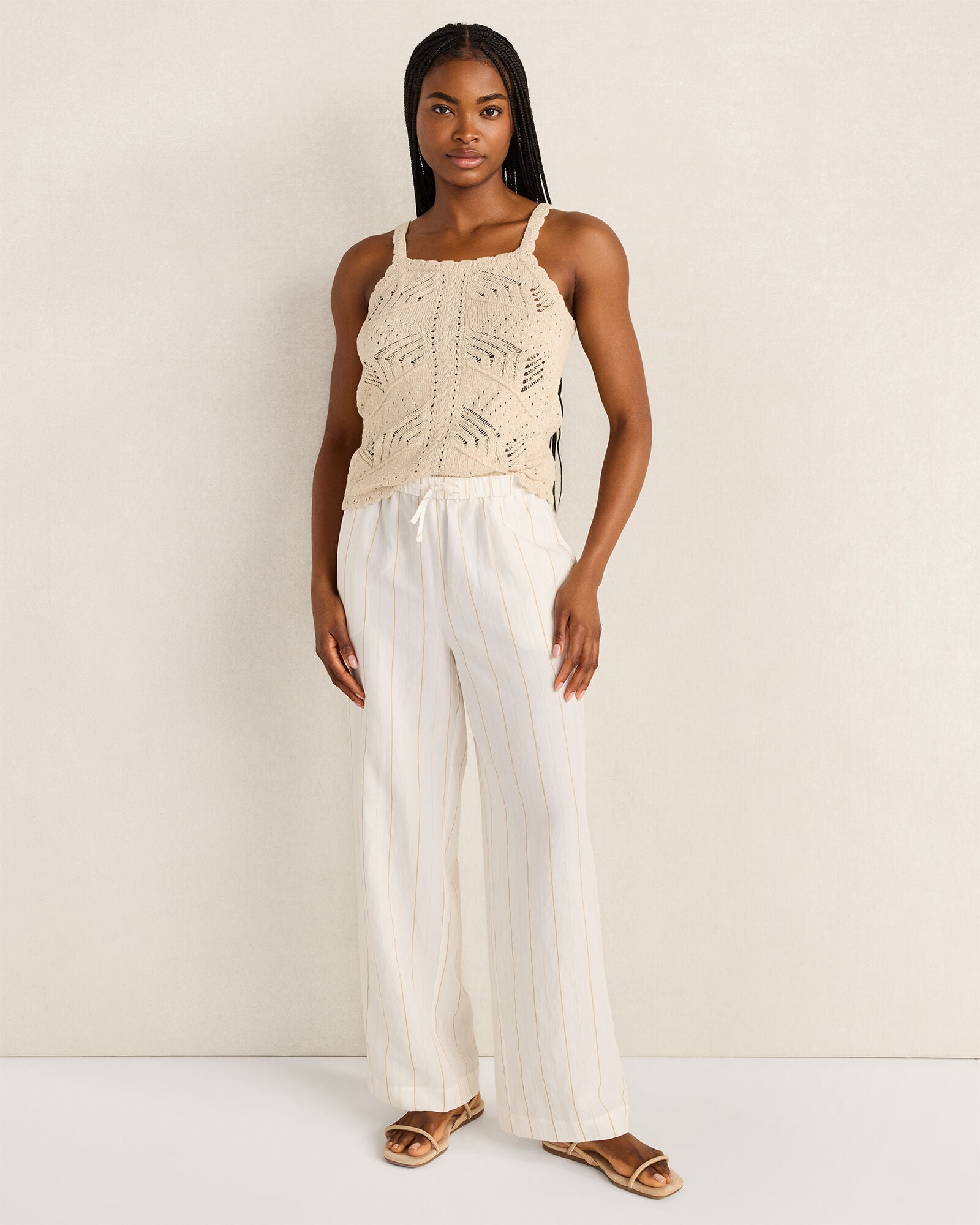 Organic Cotton Pointelle Stitch Sweater Cami | Haven Well Within