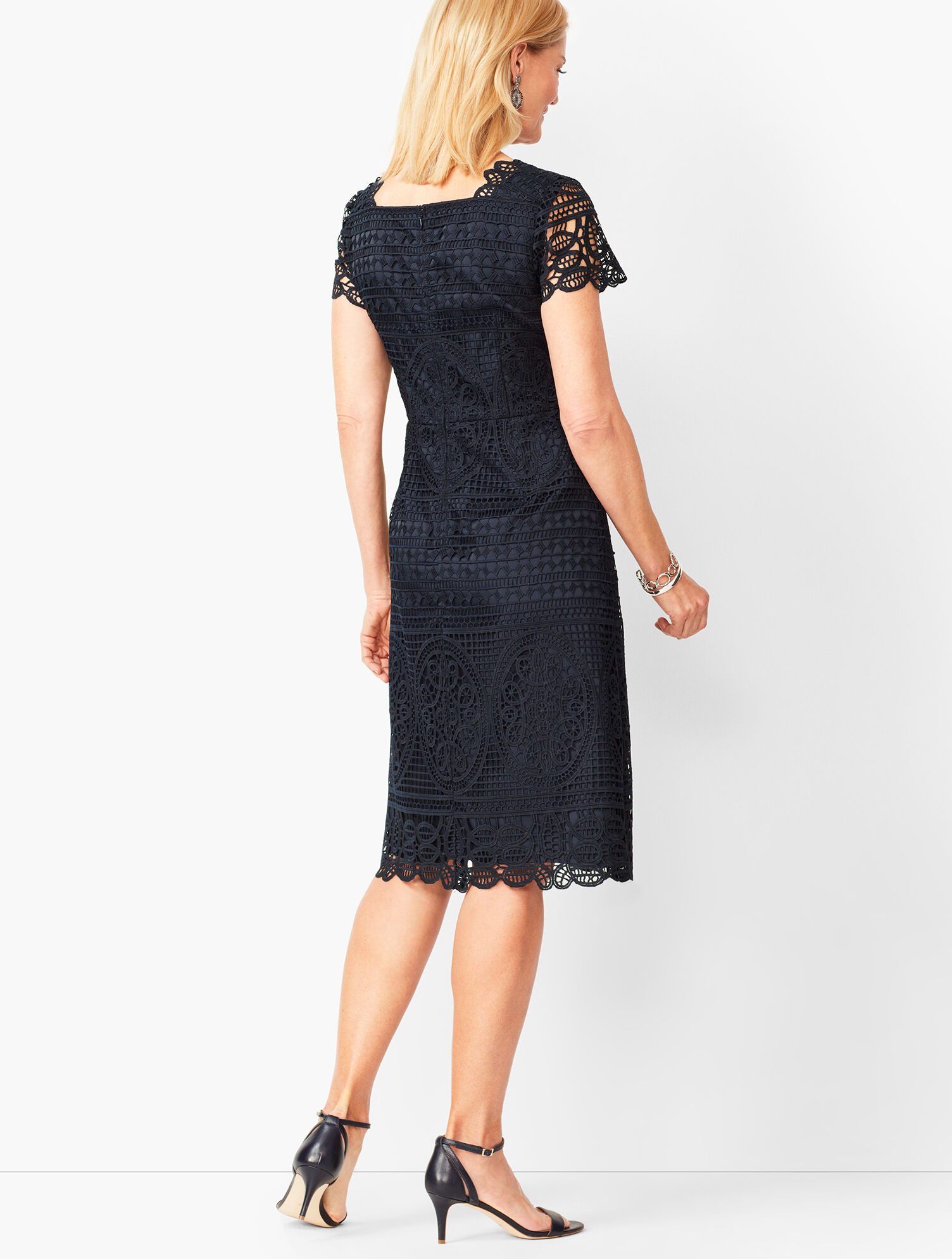 Medallion Lace A-Line Dress