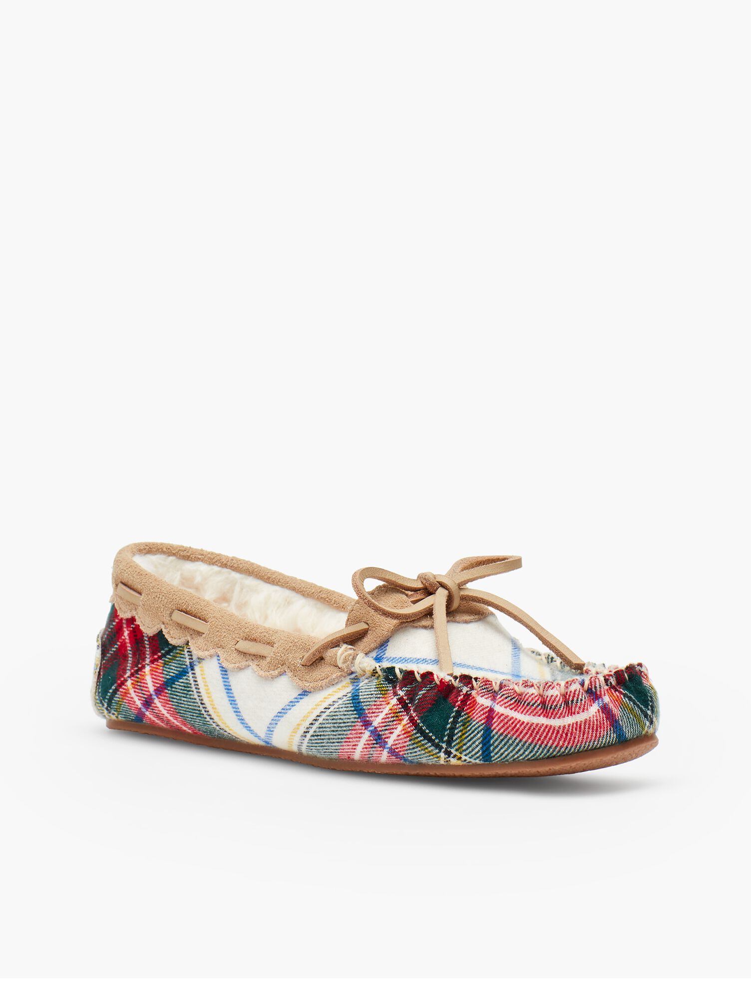 Ruby Moccasin Slippers - Tartan Plaid