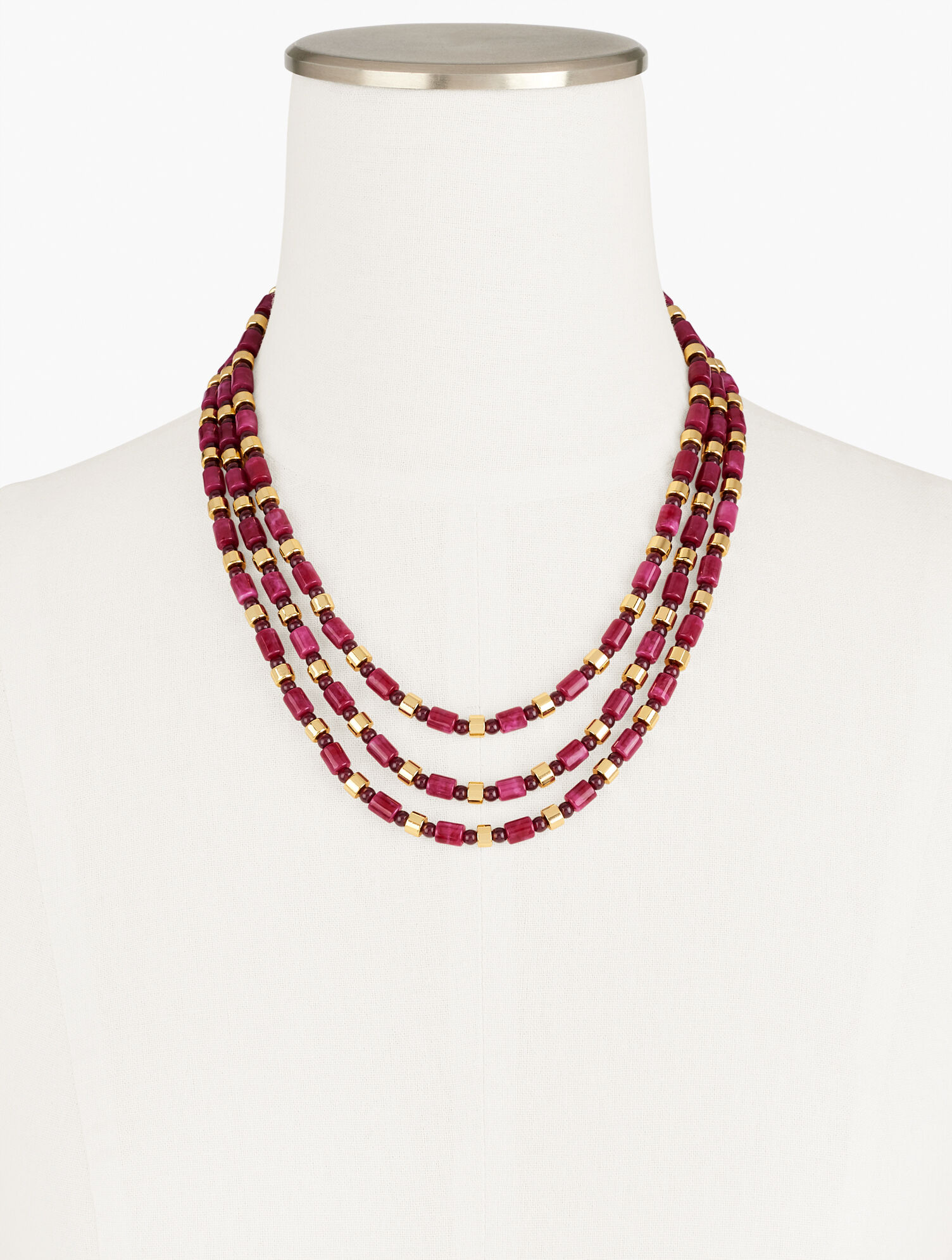 Talbots Neckless Beaded Layered Necklace | Talbots