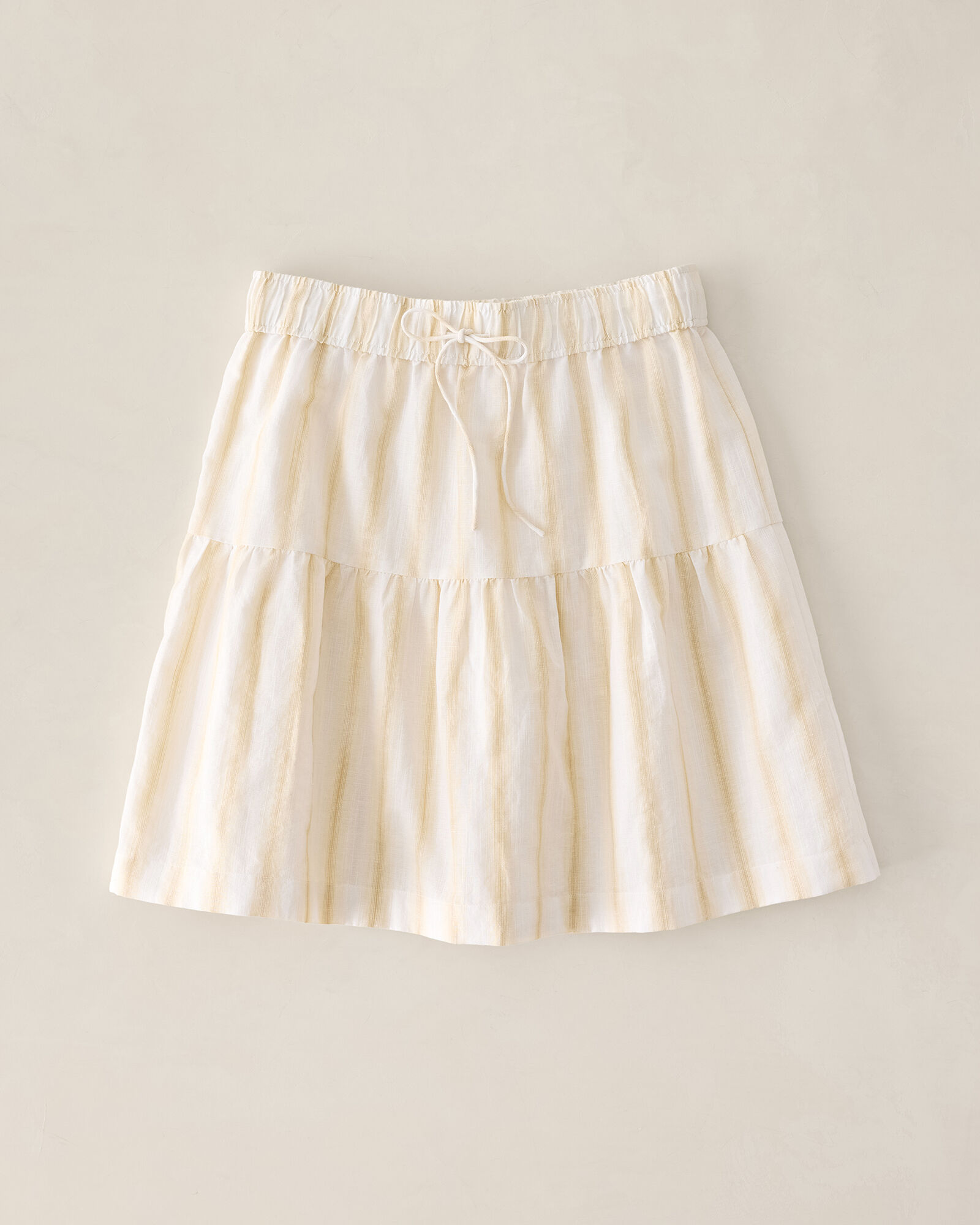 Linen & Cotton Halter Skirt Set with Tie Detail