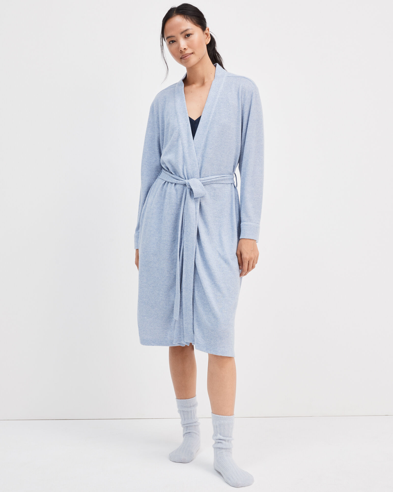 Marled Knit Robe
