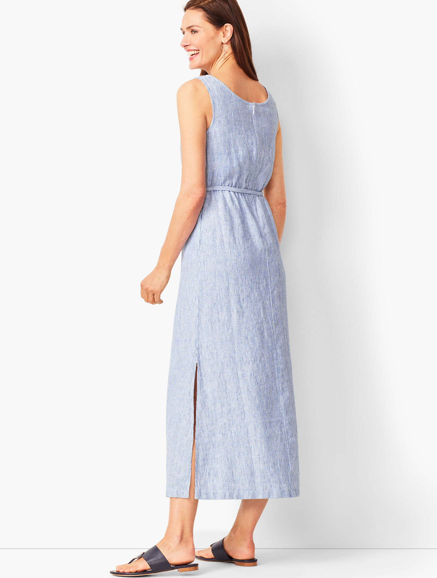 Stripe Linen Maxi Dress | Talbots Stripe Linen Maxi Dress | Talbots