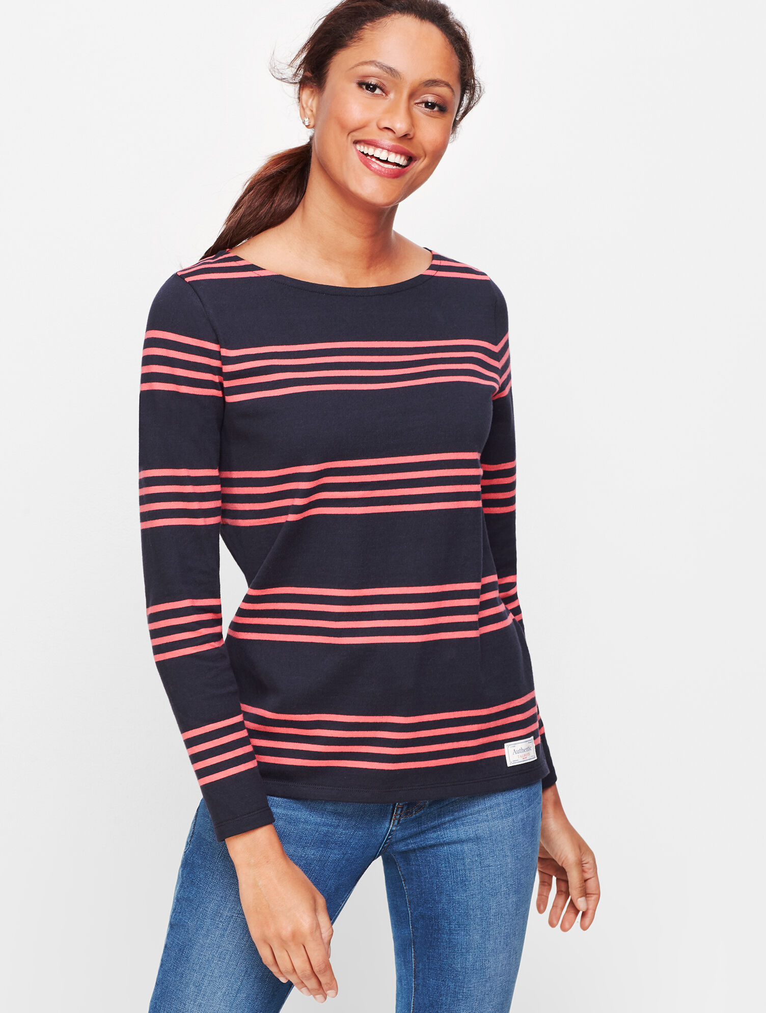 Authentic Talbots Tee - Atlantic Stripe | Talbots