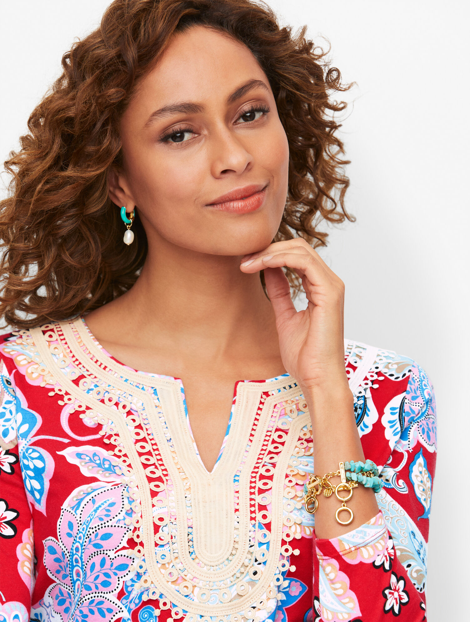 Talbots Tunic Lace Trim Tunic - Fantastic Paisley | Talbots