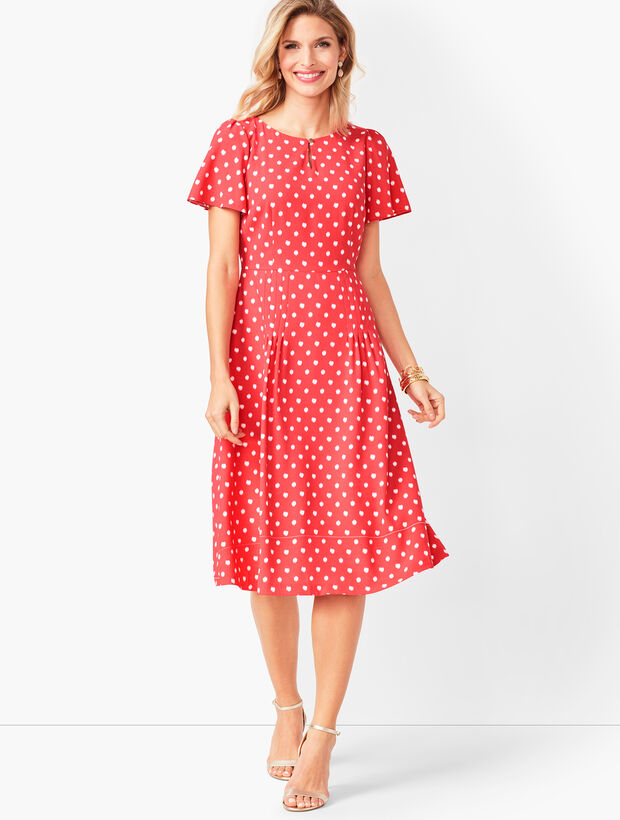 Ikat Dot Fit &amp; Flare Dress