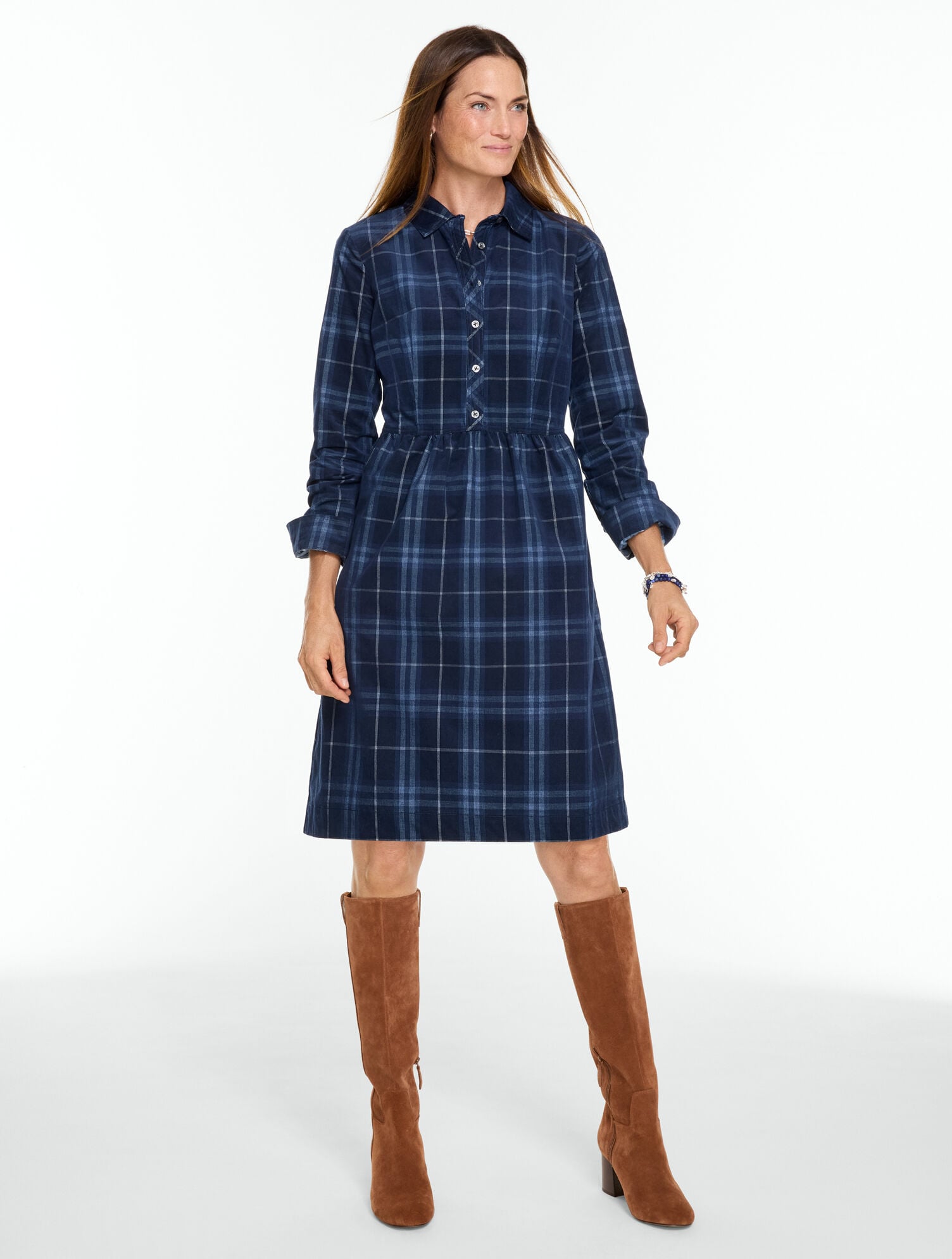 Corduroy Shirtdress - Magnificent Plaid