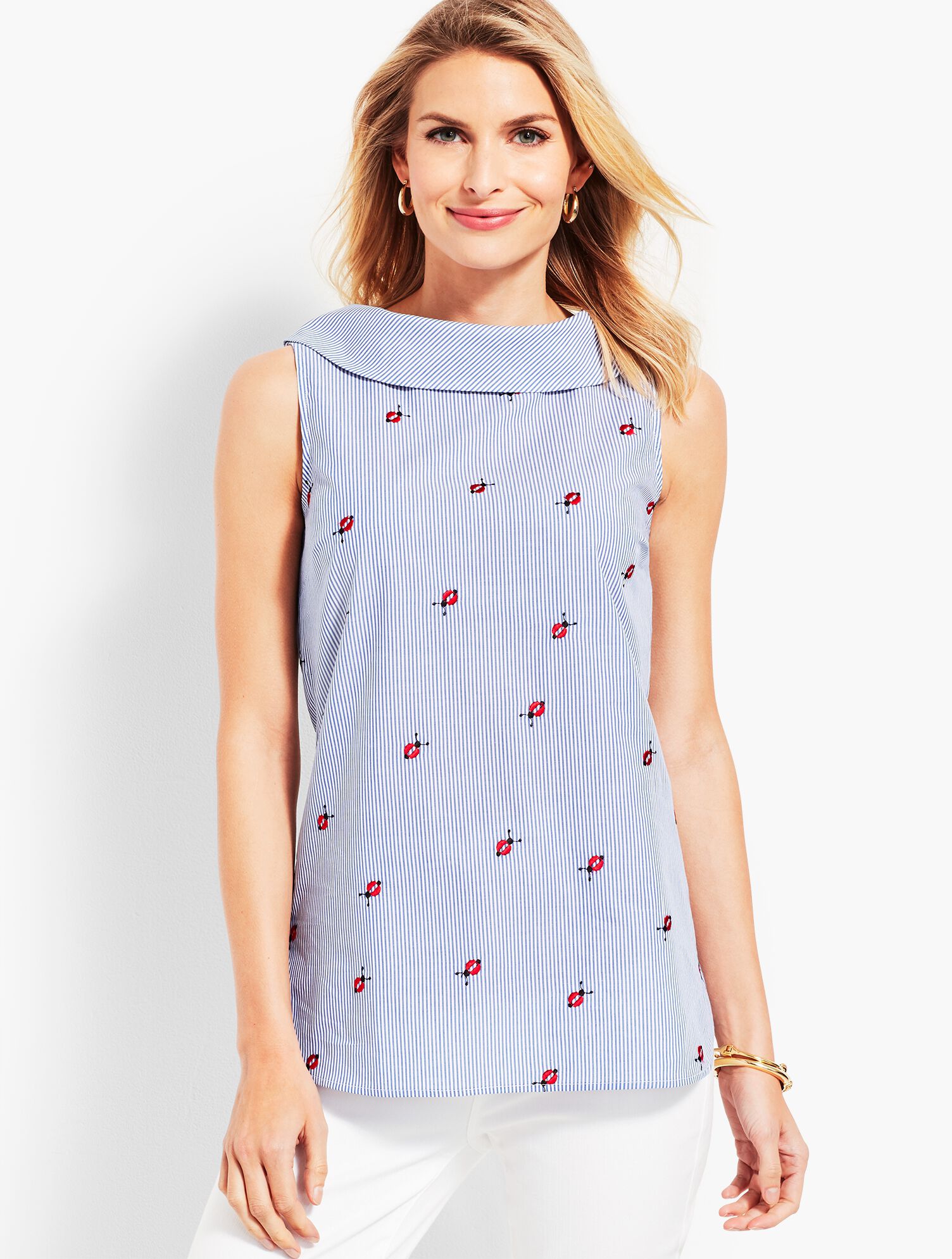 talbots sleeveless tops