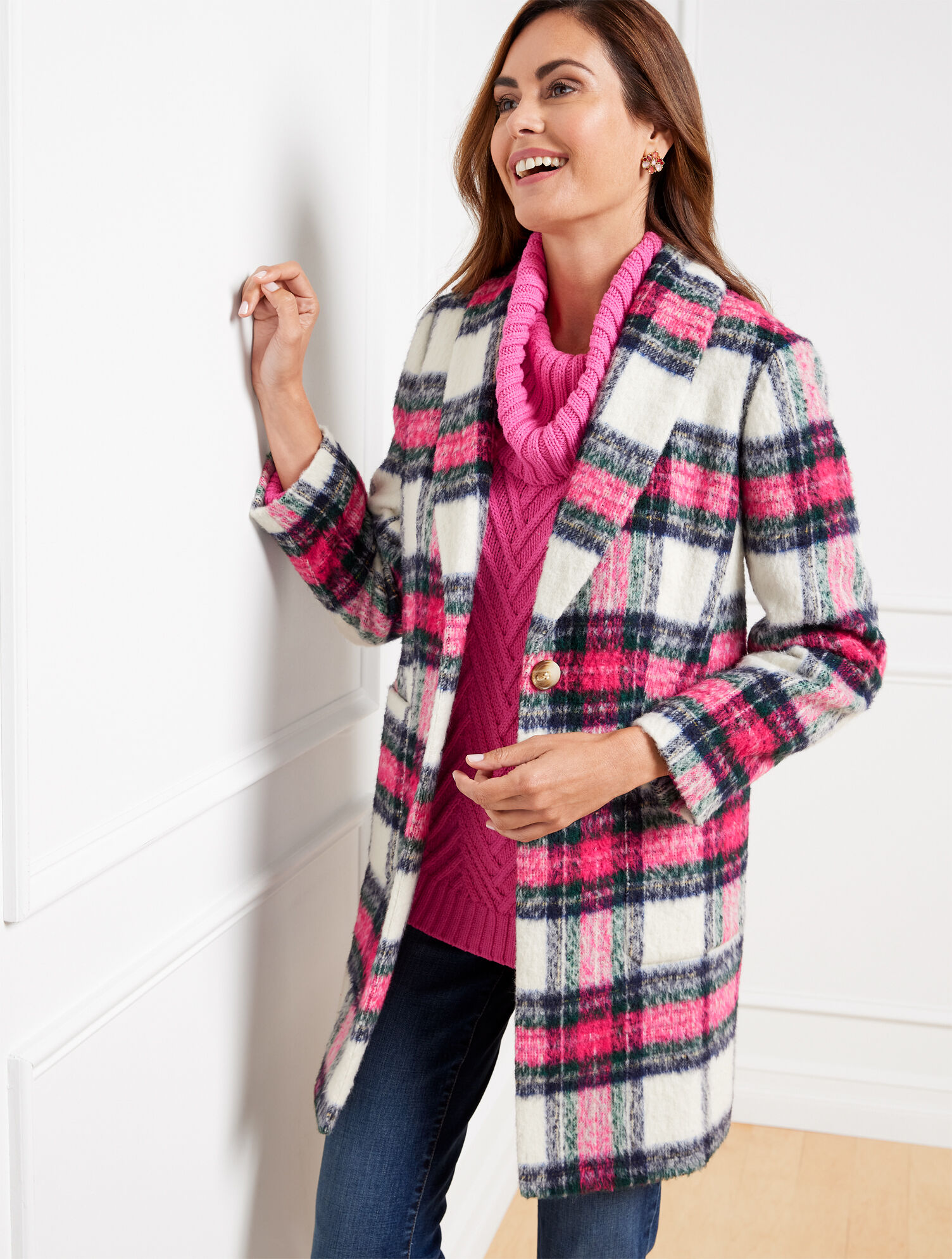 Brushed Plaid Coat | Talbots