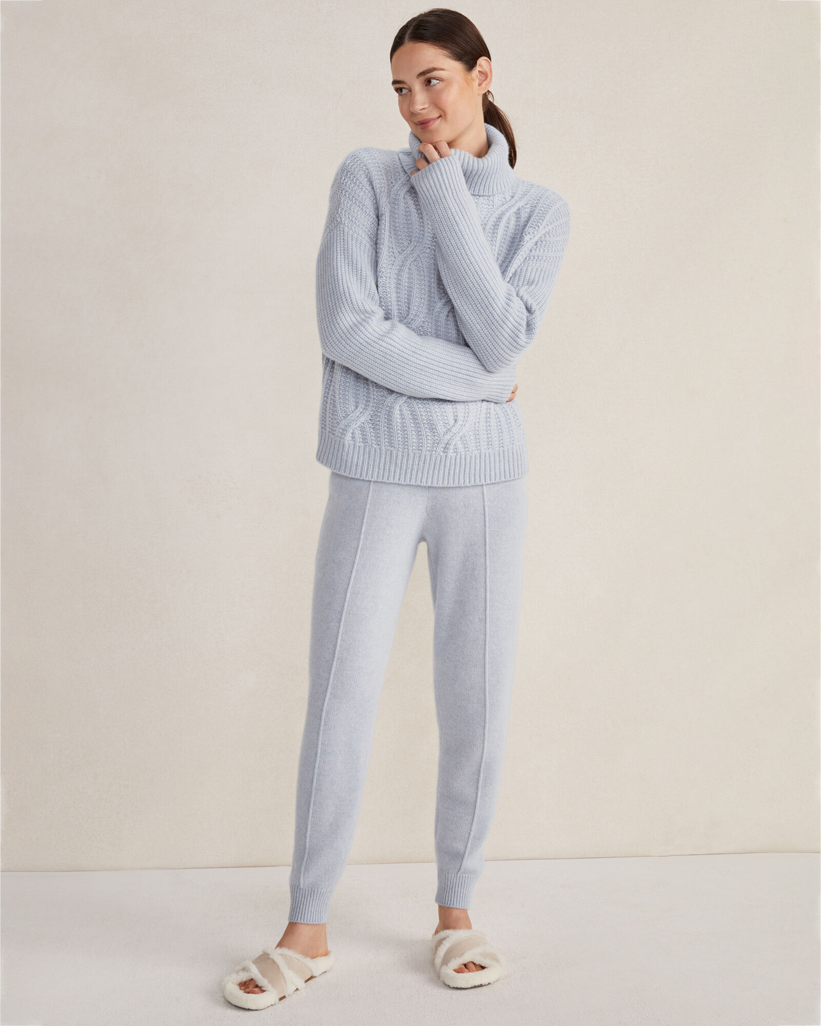 Cashmere Pintuck Joggers