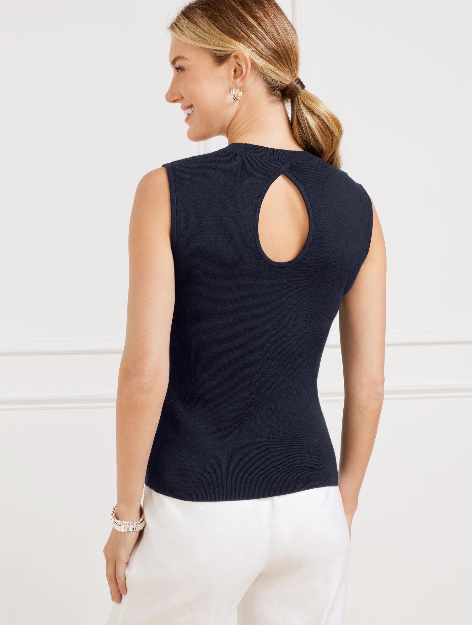 Talbots 100% silk fitted tank camisole Top main image 1
