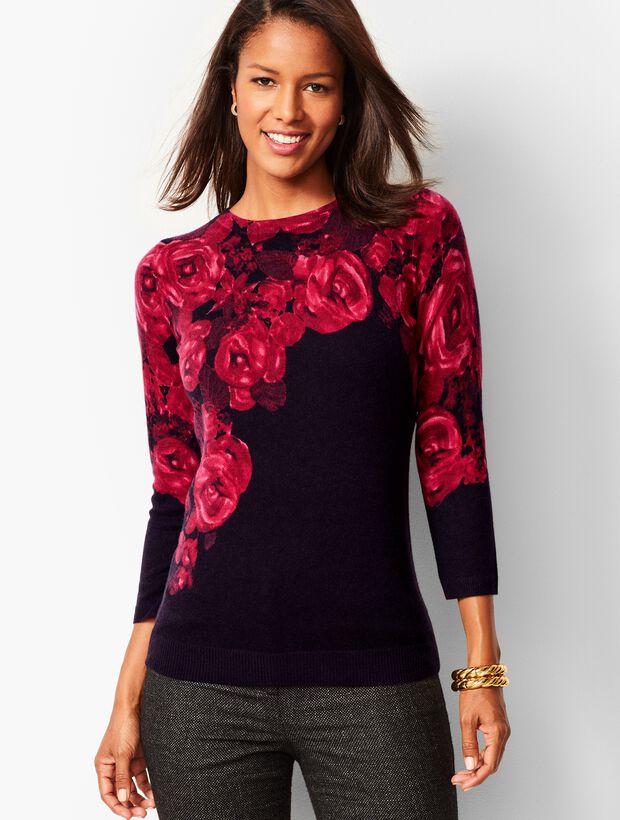 Audrey Cashmere Sweater - Floral