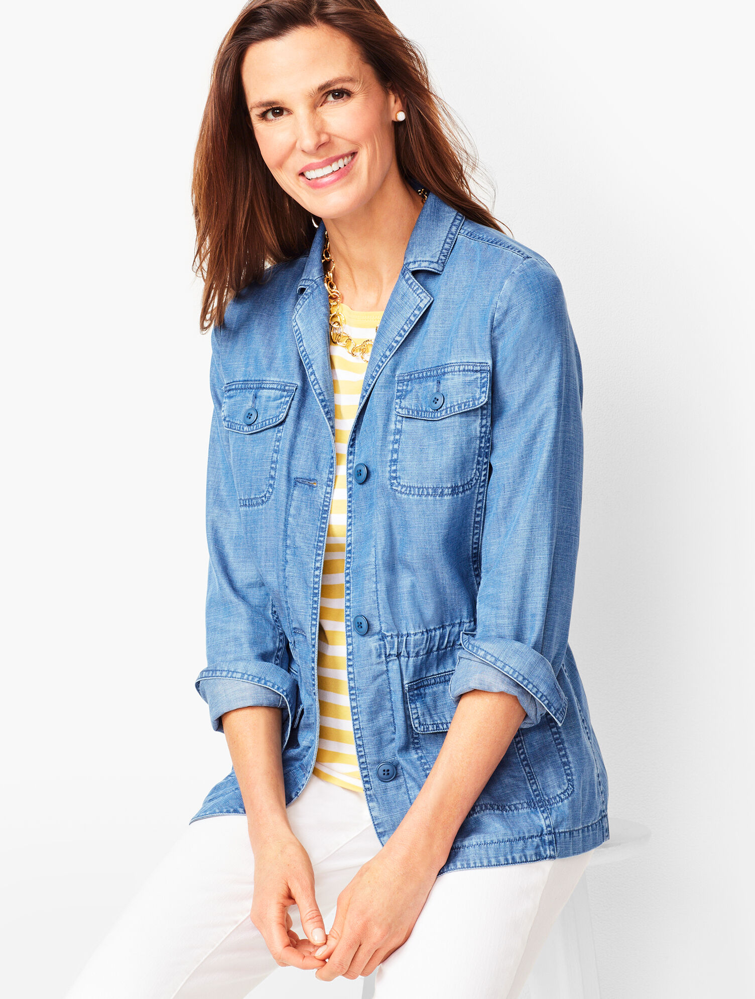 Cotton Casual Jacket - Tencel(R) Blend | Talbots