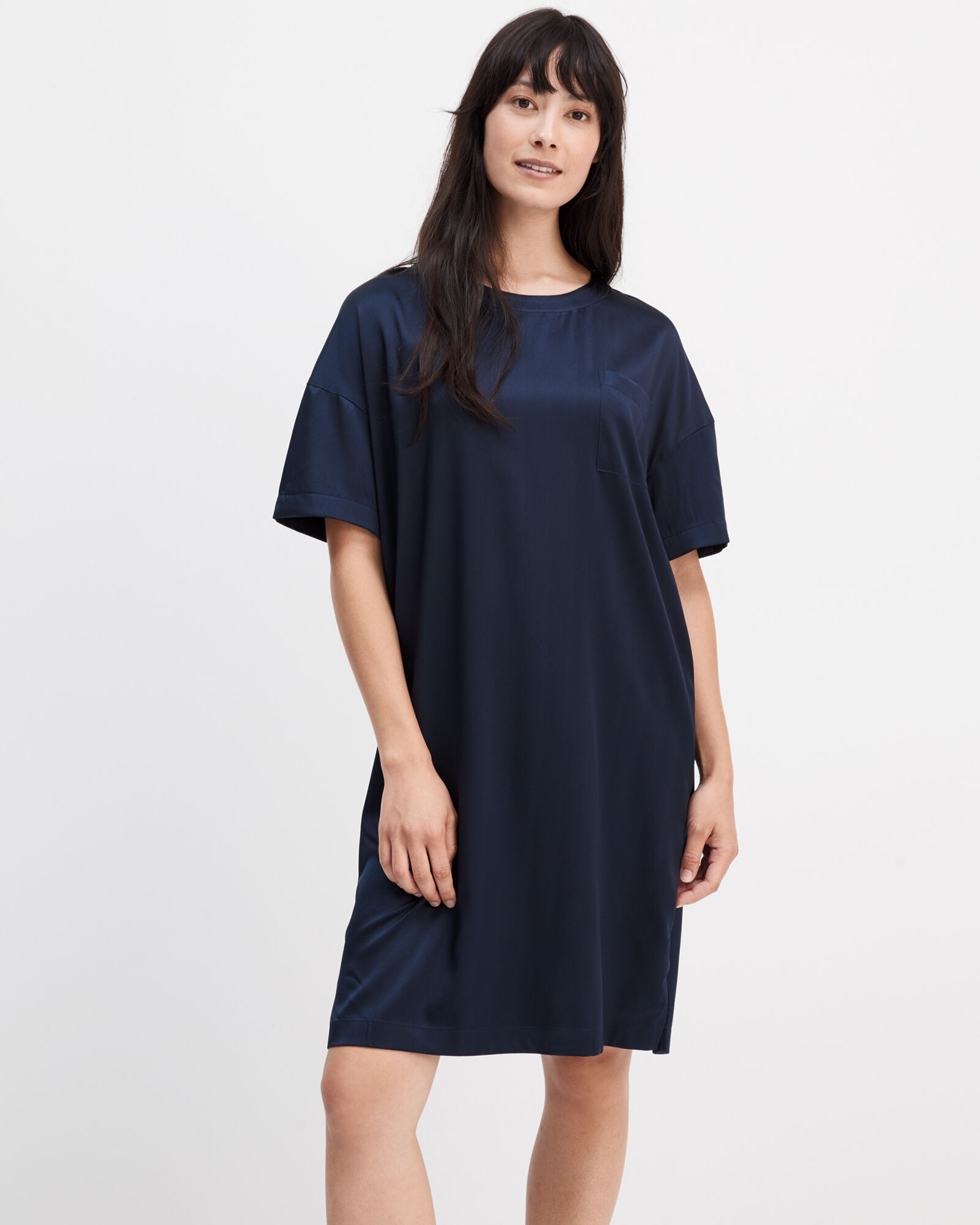 talbots silk dresses Washable Silk Shirt Dress