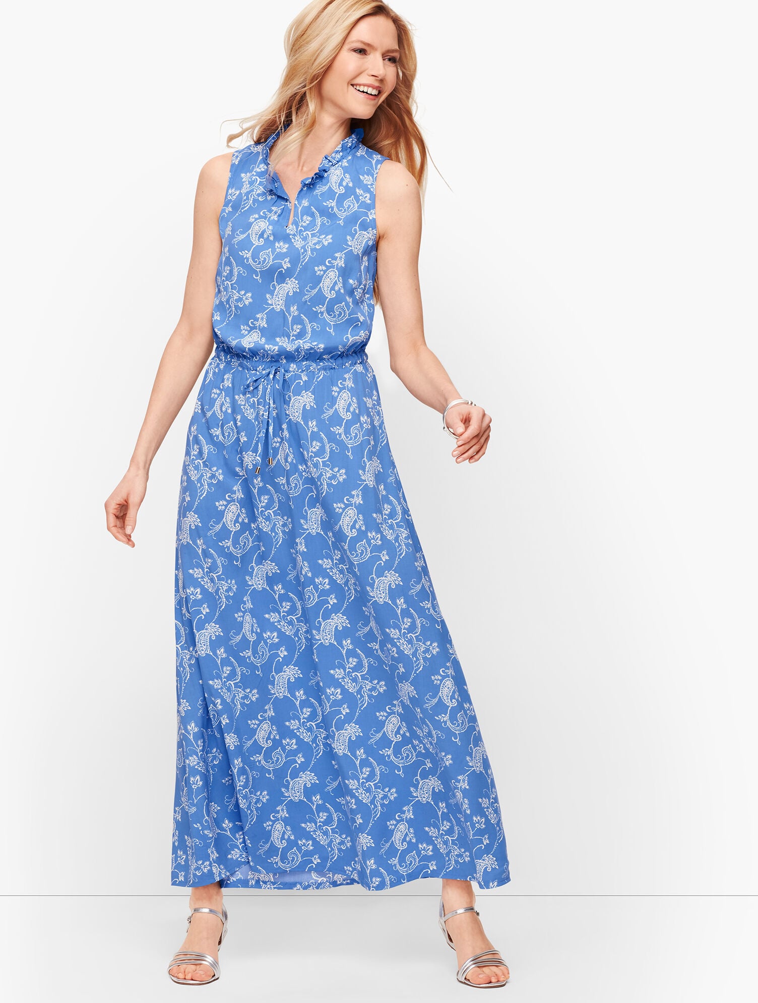 paisley dress blue Ainsley Blue Floral Dress | Dresses