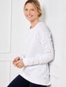 Ruched Sleeve Pullover - Speckled