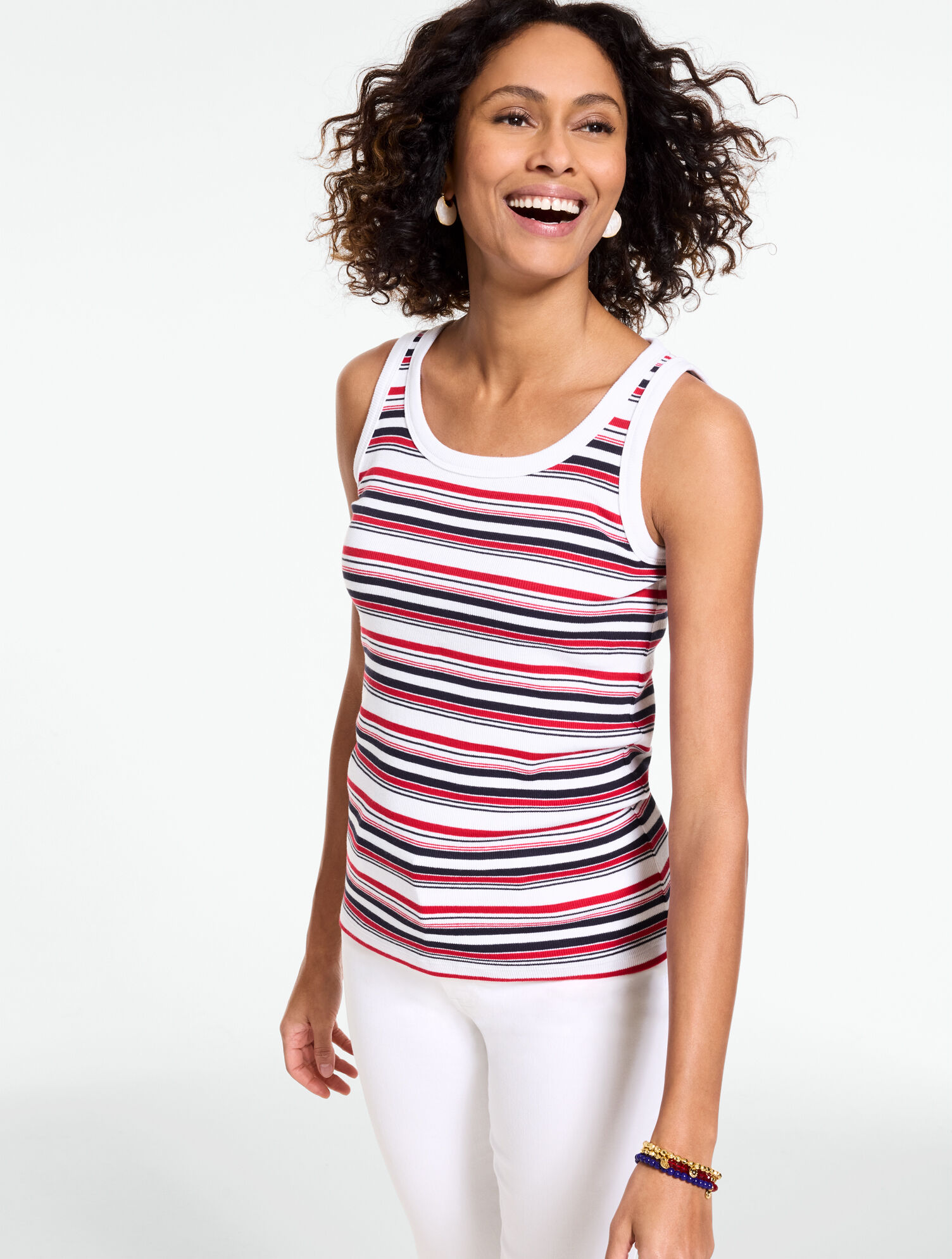 Ribbed Tank - Liberty Stripe