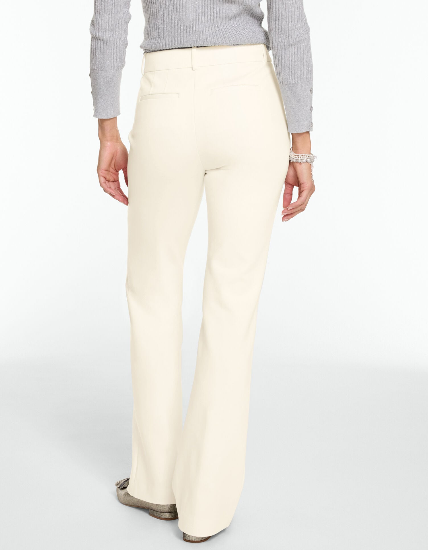 Polished Ponte Slim Bootcut Pants