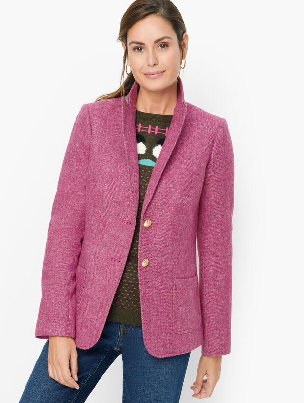 Classic Shetland Blazer - Donegal - Bright Pink