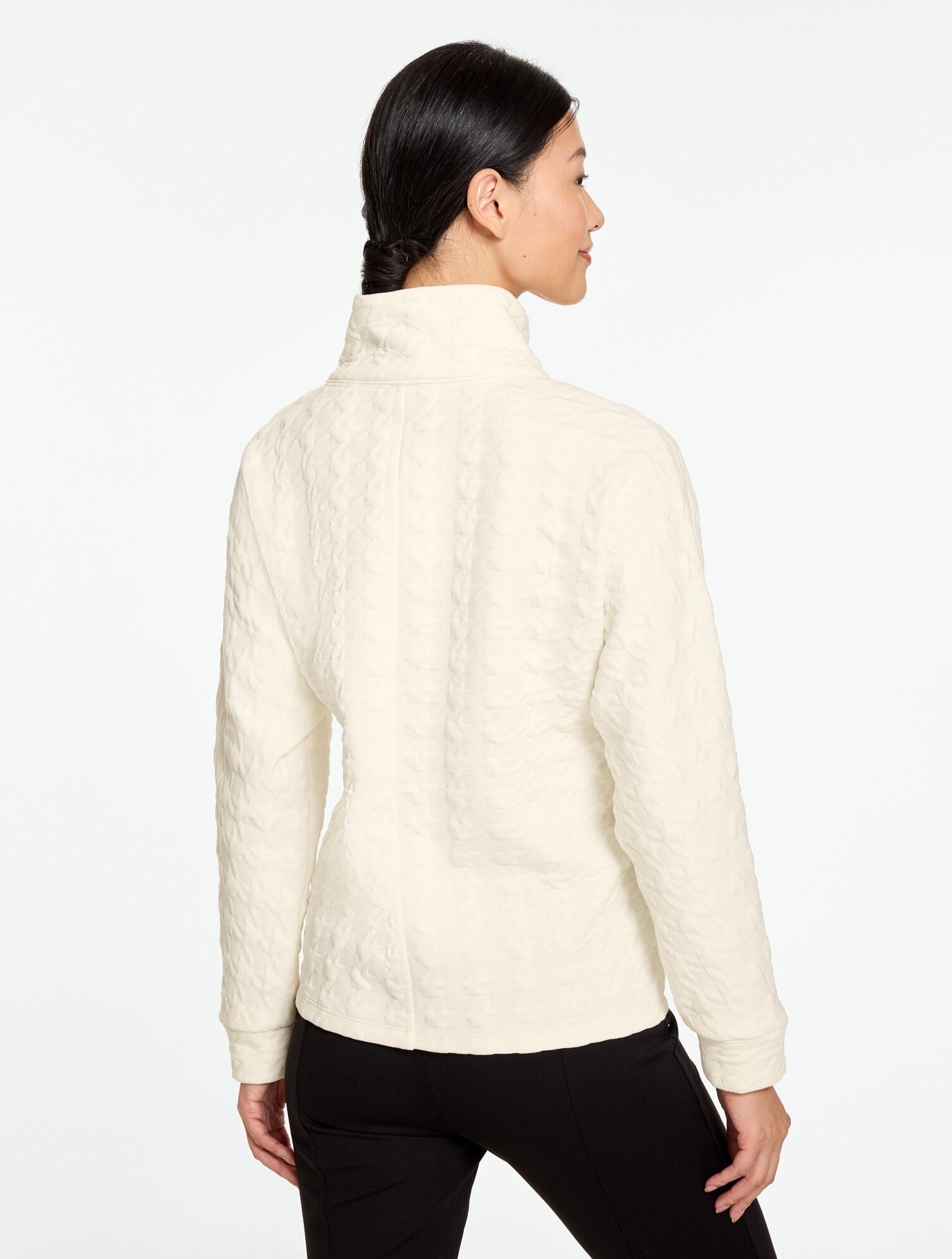 Half-Zip Pullover - Tonal Houndstooth - thumbnail 3