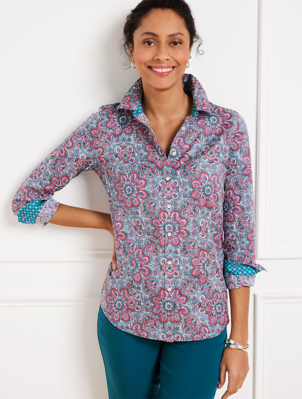 Non-Iron Perfect Shirt - Floral Medallion
