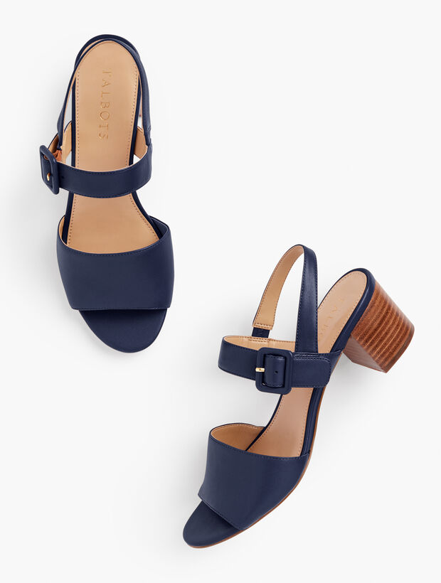 Mimi Nappa Block Heel Sandals