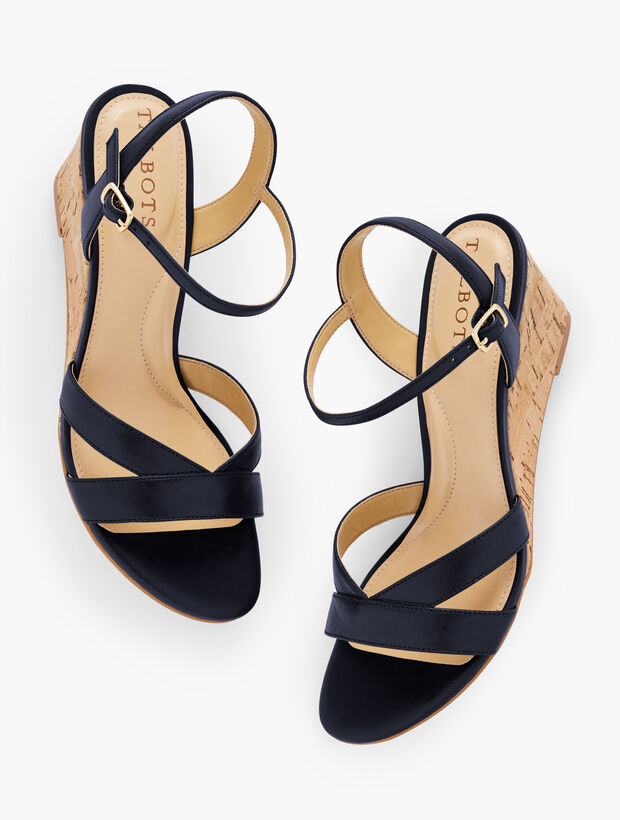 Royce Soft Nappa Wedge Sandals