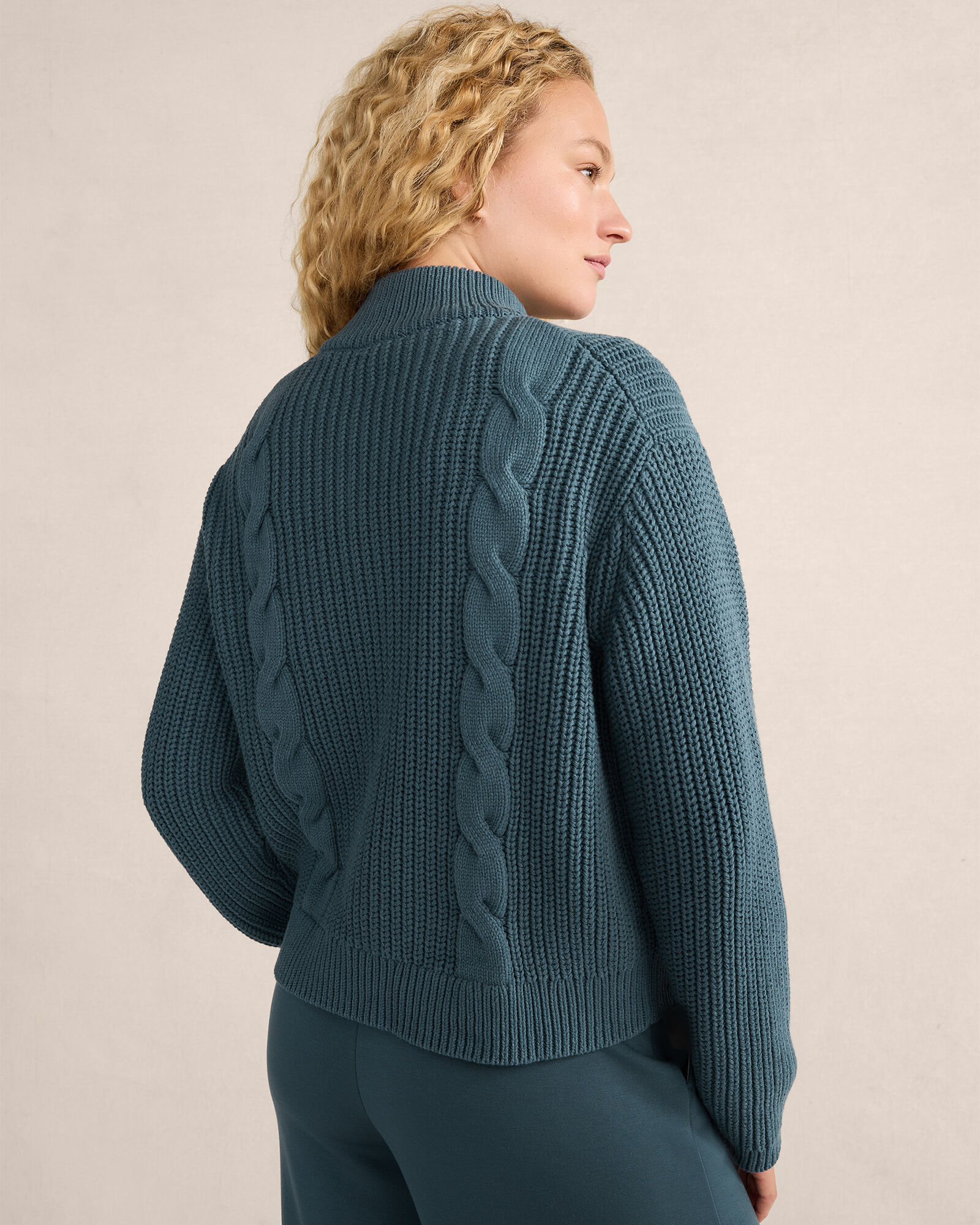Melange Double Cloth Cardigan