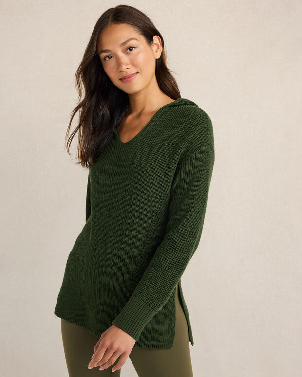 Organic Cotton Shaker Stitch Hoodie