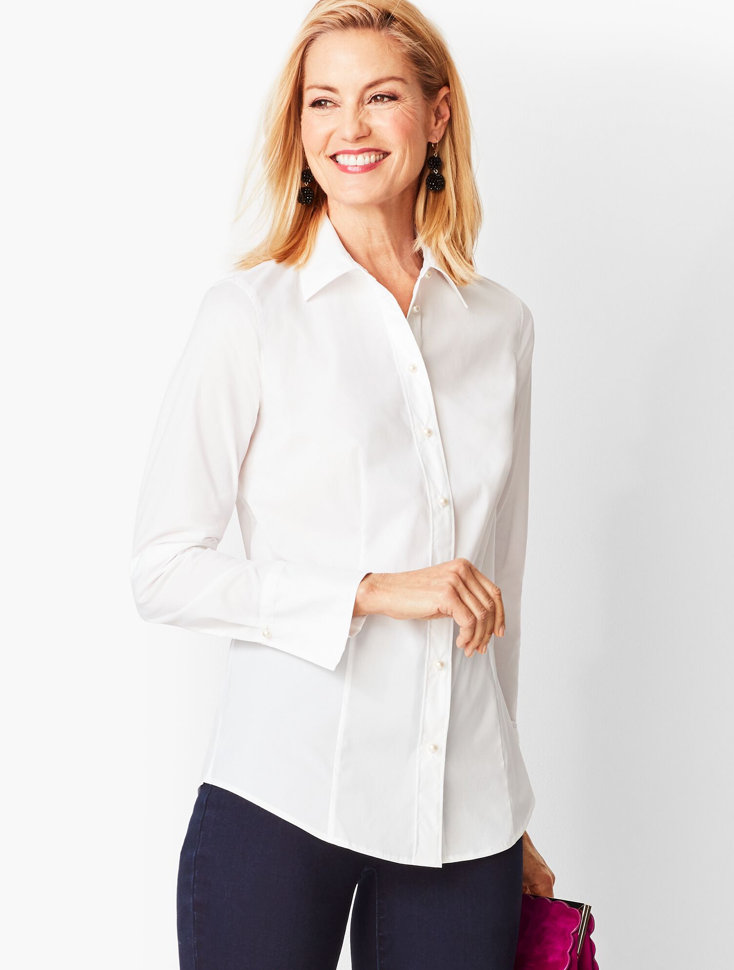 Pearl-Button Shirt Talbots