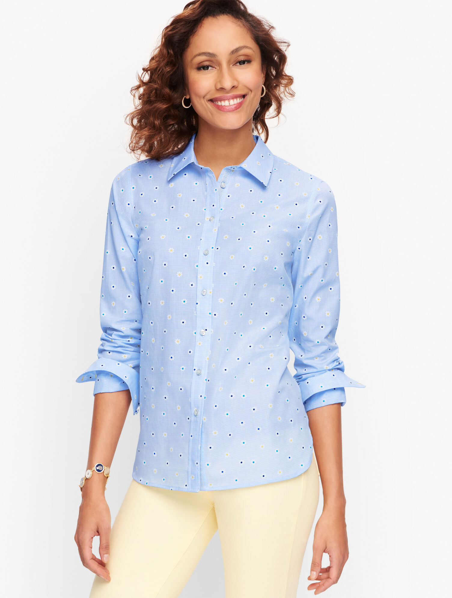 Classic Cotton Shirt - Daisy Stripe