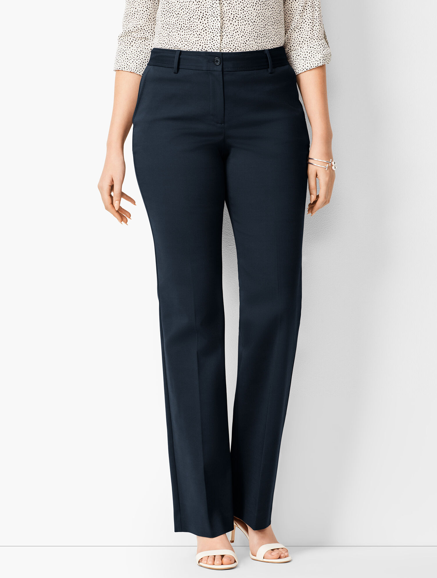 Cotton Double-Weave Barely Boot Pants - Curvy Fit