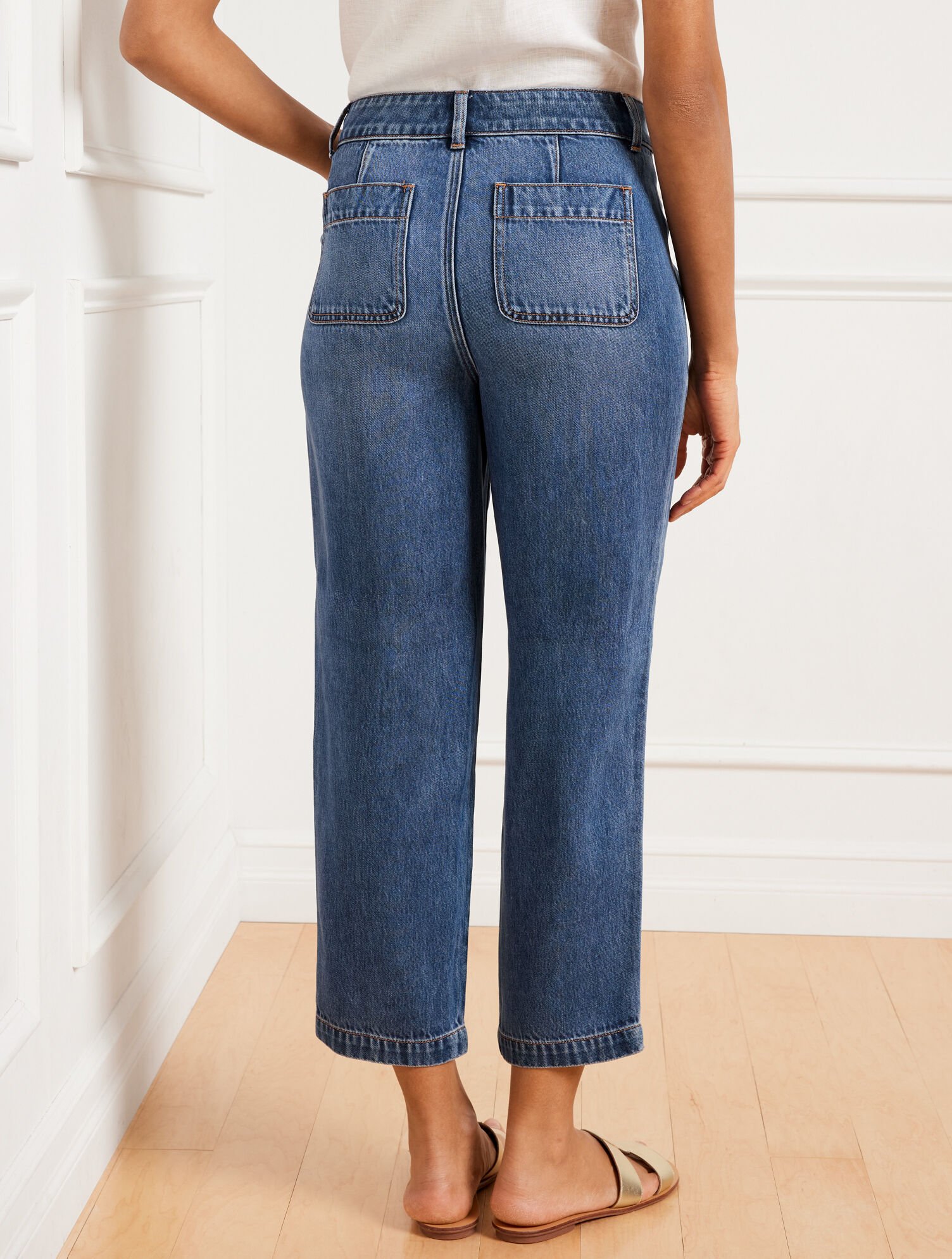 Summerweight Straight Ankle Jeans Franklin Wash Talbots