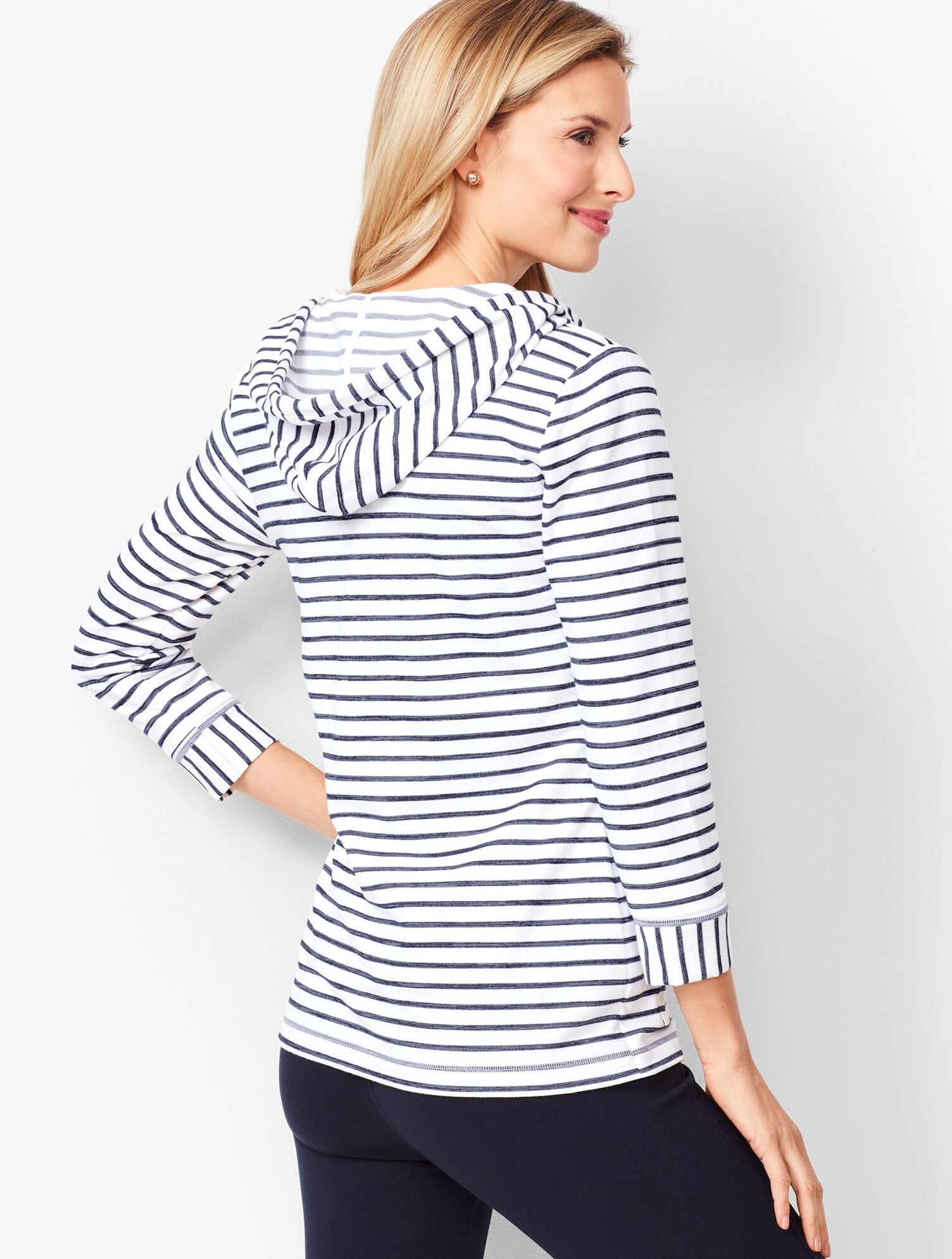 Three-Quarter Sleeve Stripe Jacket