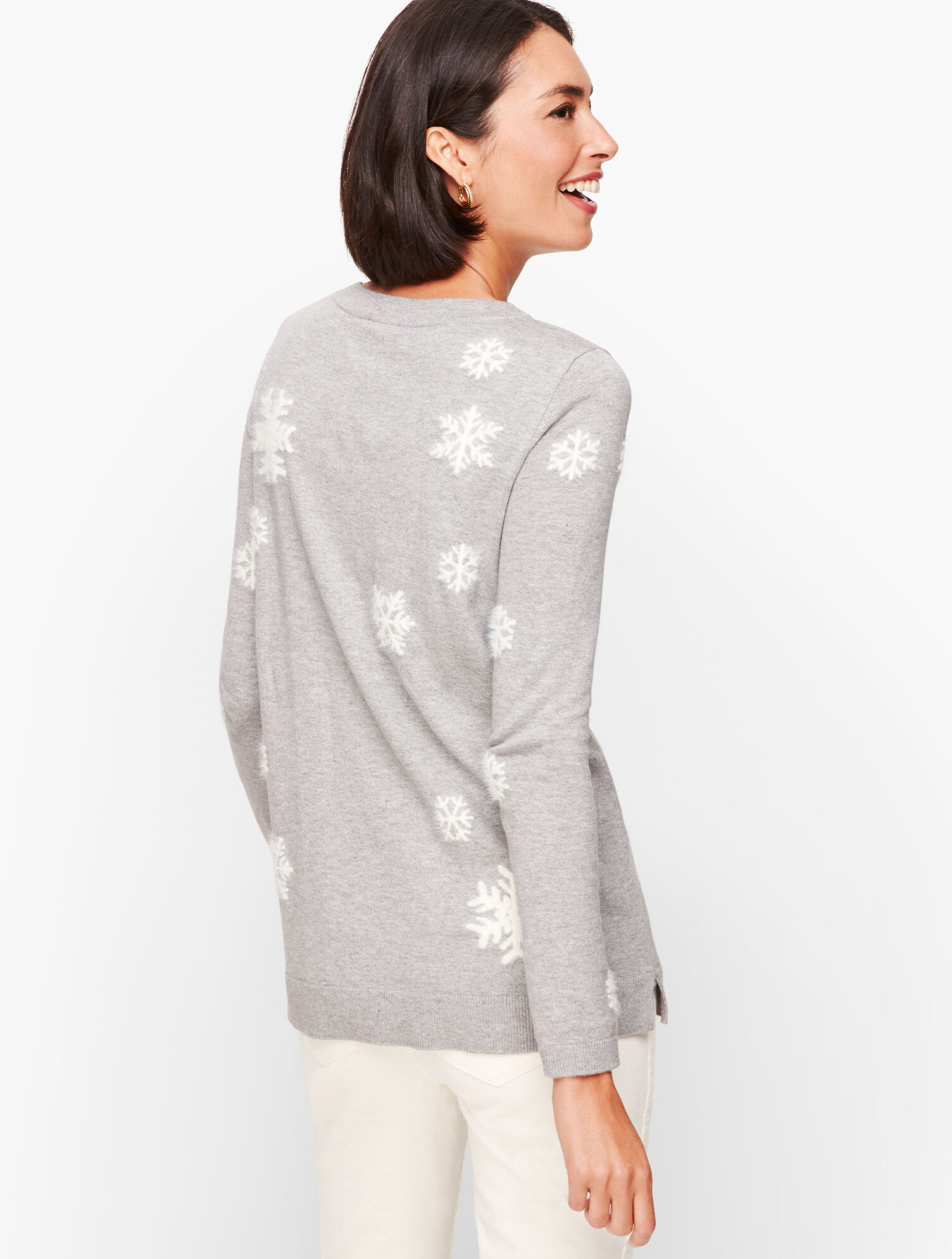 Textured Snowflake Sweater