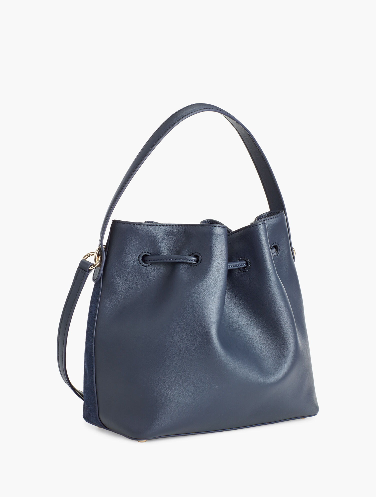 Suede Drawstring Bucket Bag | Talbots display picture 2